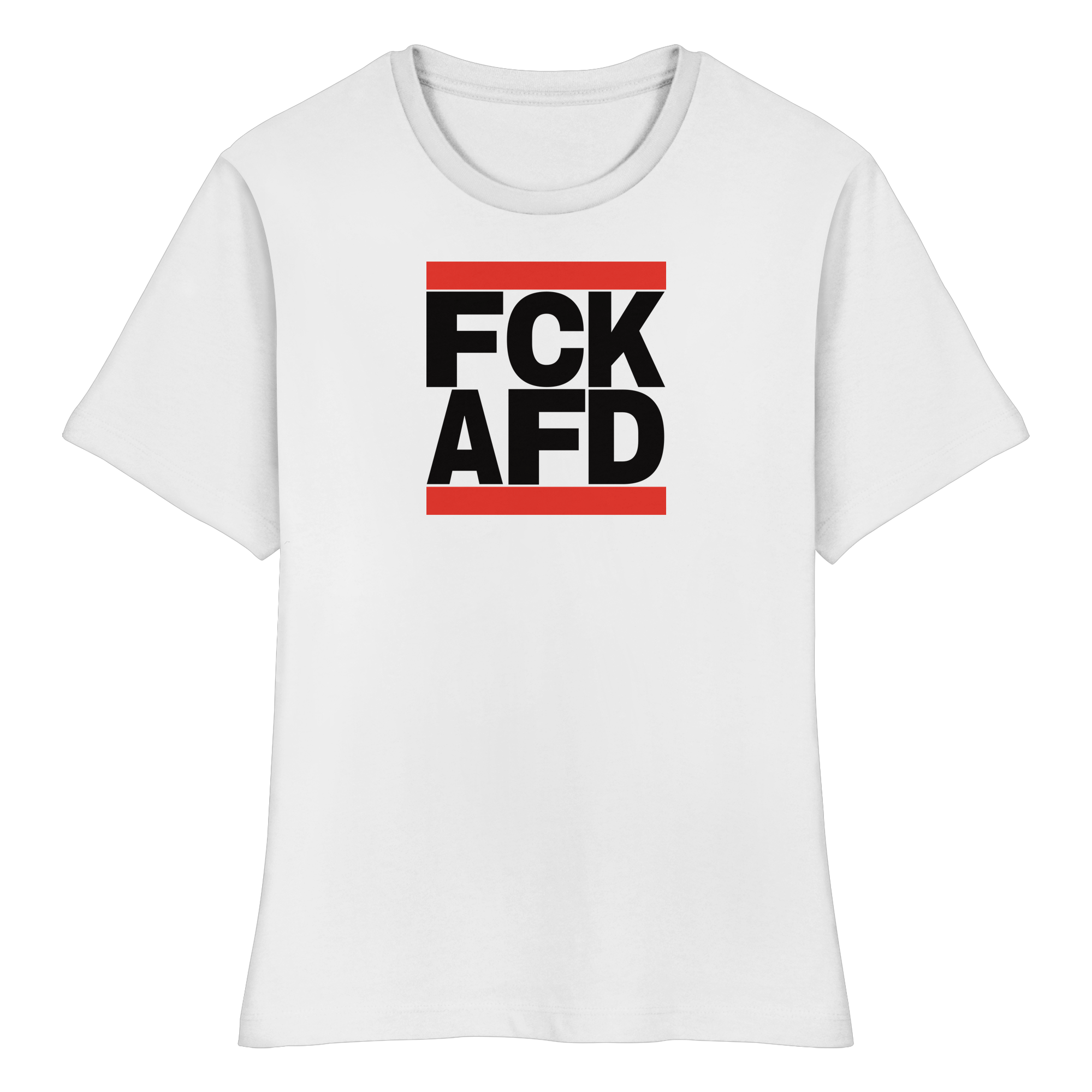 FCK AFD (schwarze Schrift) - Fitted Ladies Organic Shirt