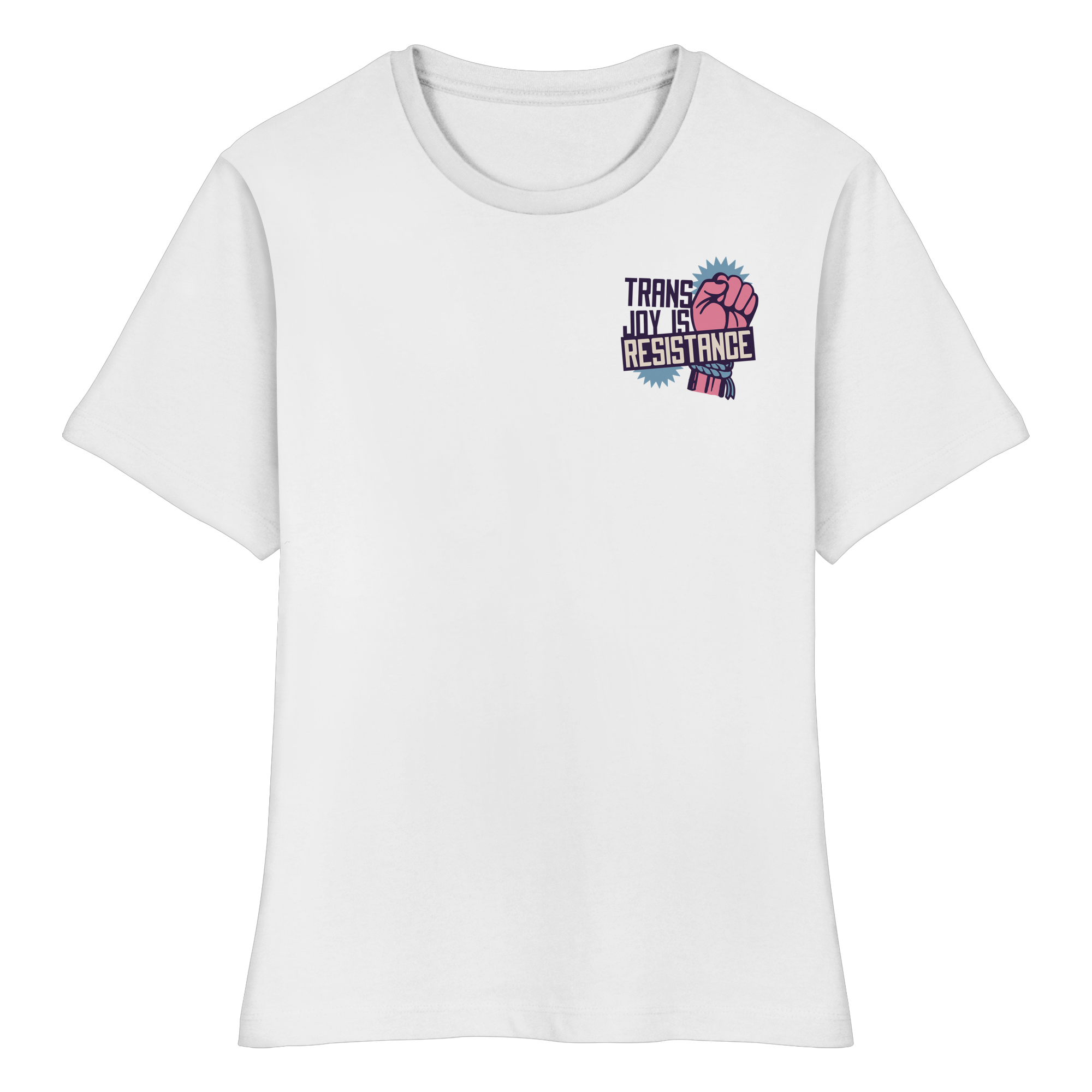 Trans Joy Is Resistance "Raised Fist Edition" - Fitted Ladies Organic Shirt