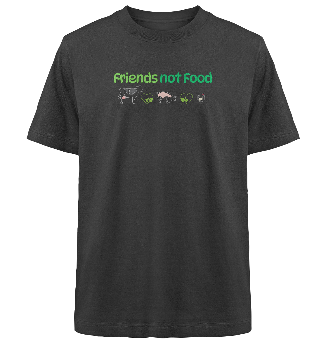 Friends Not Food - Heavy Oversized Organic Shirt