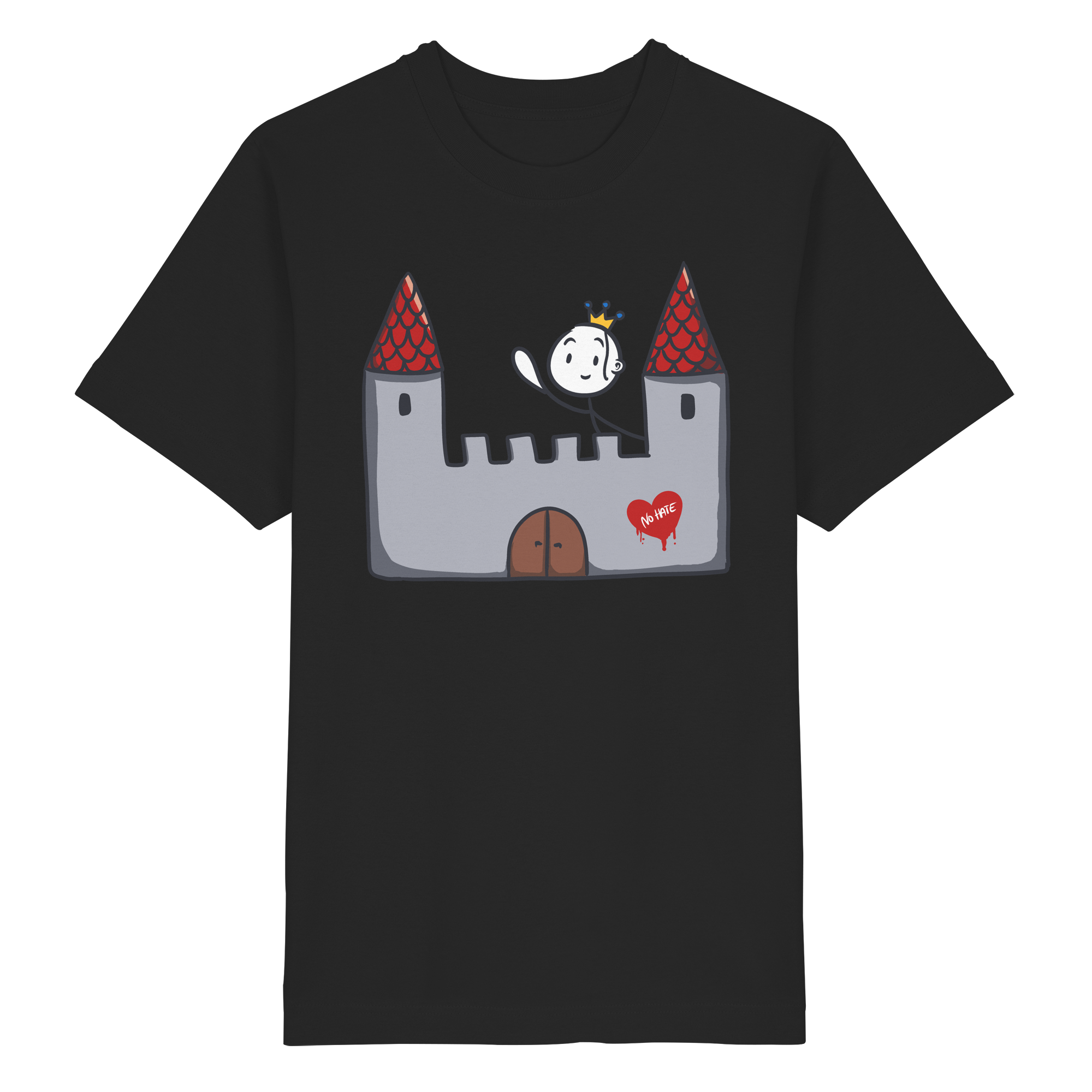 Seelenmännchen "Schloss Edition" Frontprint (dunkel) - Heavy Oversized Organic Shirt