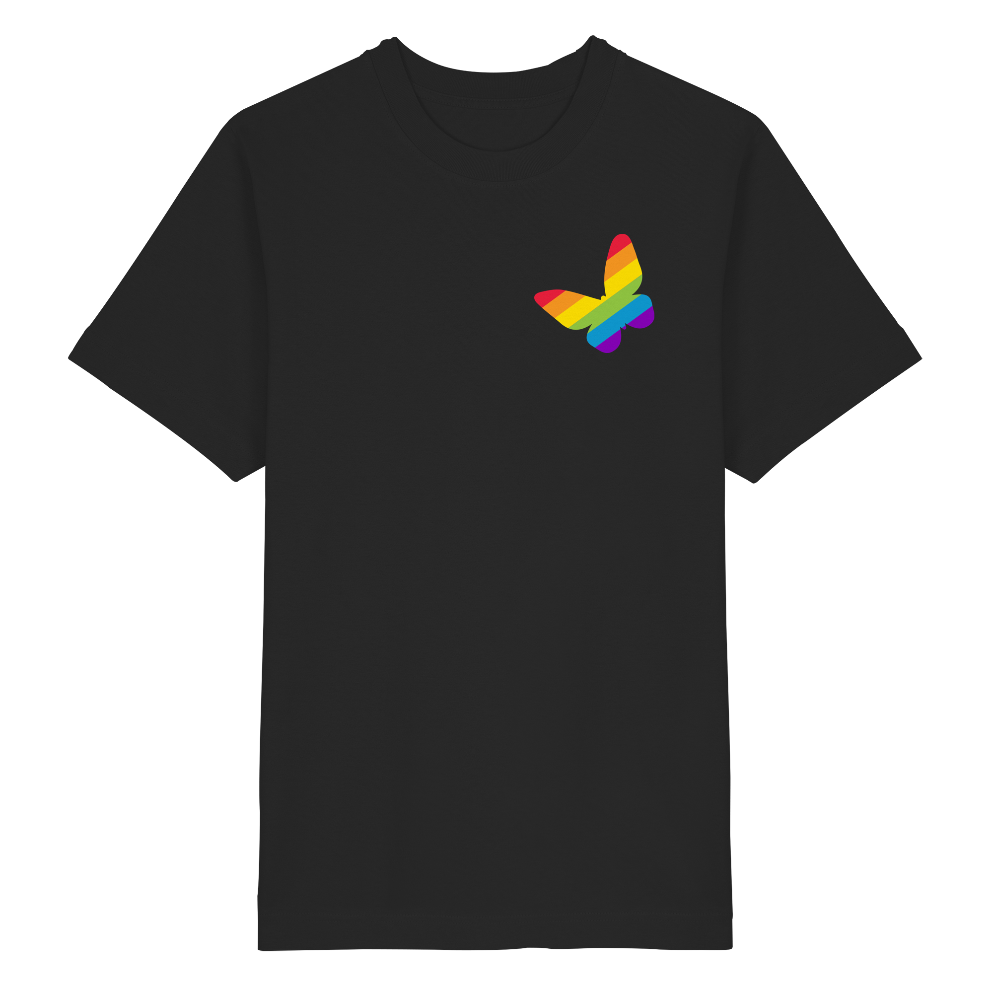 Regenbogen Schmetterling - Heavy Oversized Organic Shirt