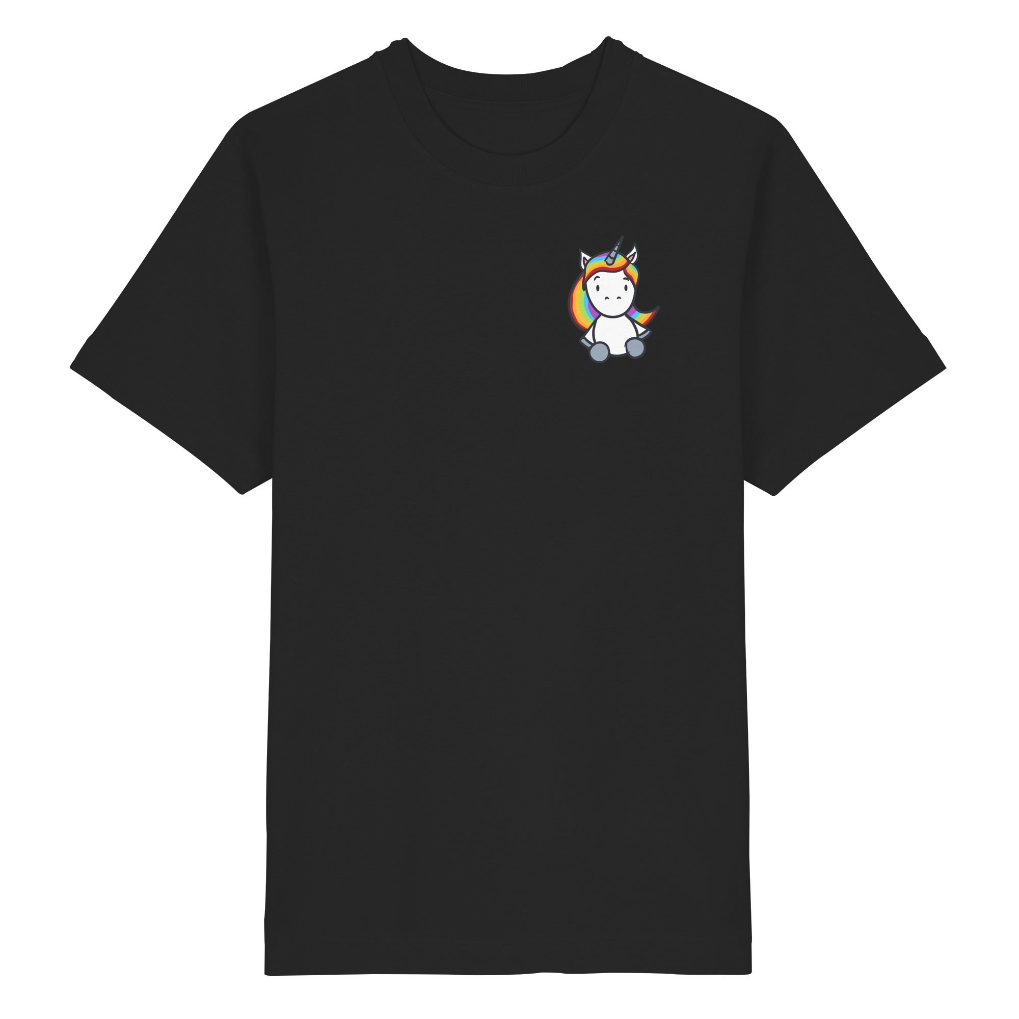 Einhorn mit Regenbogen Haaren - Heavy Oversized Organic Shirt