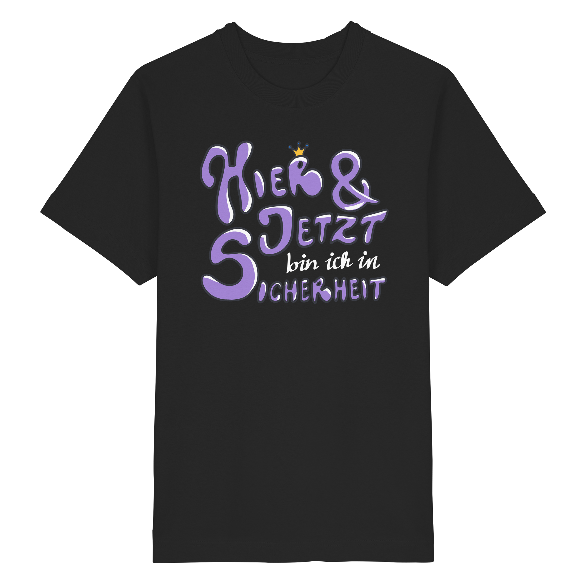 Hier und jetzt bin ich in Sicherheit "Lila Edition" - Heavy Oversized Organic Shirt