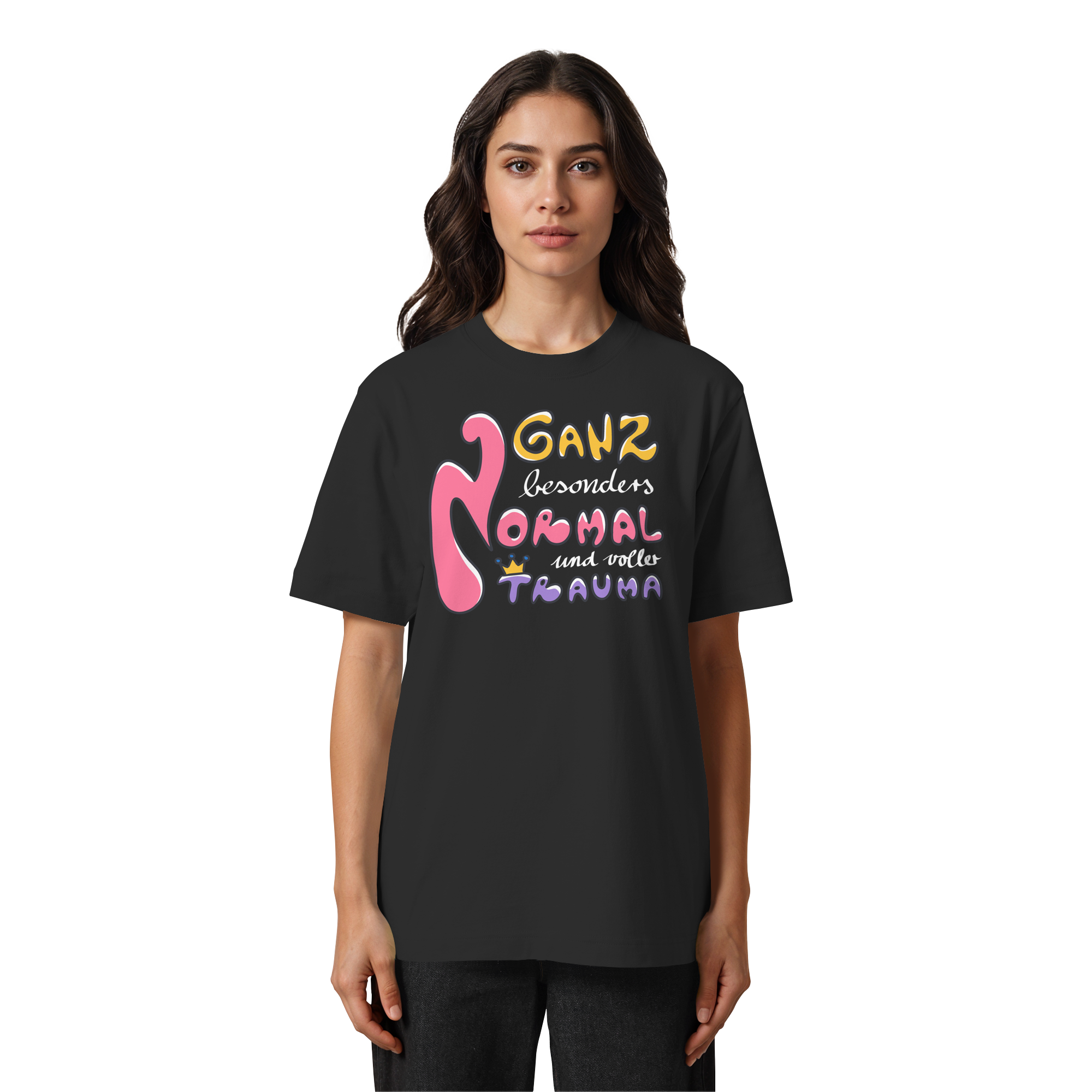 Ganz besonders Normal und voller Trauma "Bunte Edition" - Heavy Oversized Organic Shirt