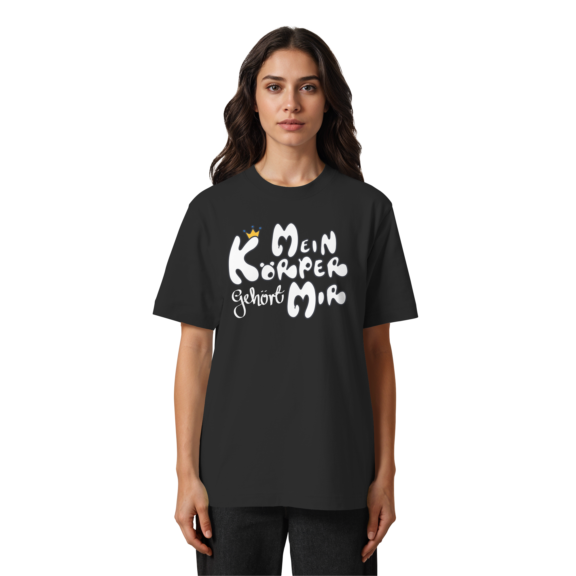 Mein Körper gehört mir "Weiße Edition" - Heavy Oversized Organic Shirt