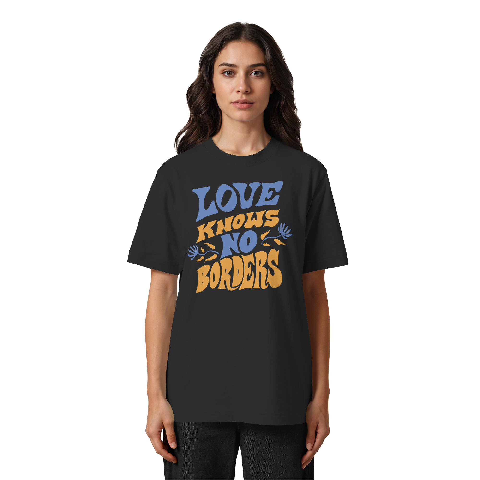 Love Knows No Borders - Heavy Oversized Organic Shirt