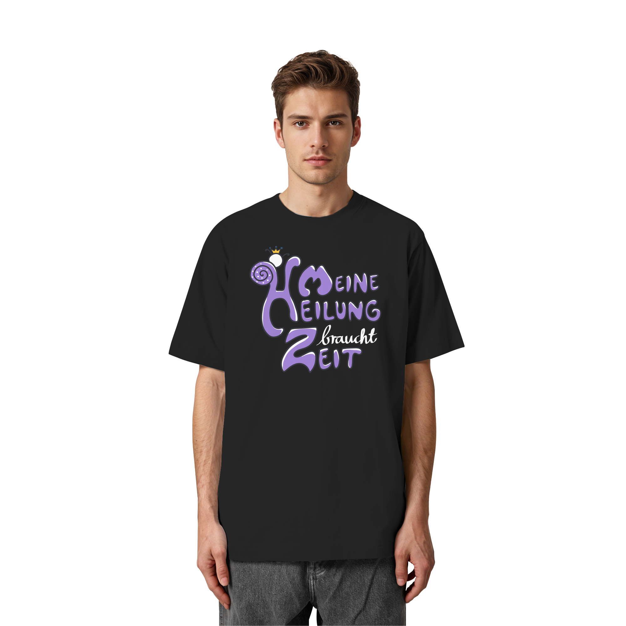 Meine Heilung braucht Zeit "Lila Edition" - Heavy Oversized Organic Shirt