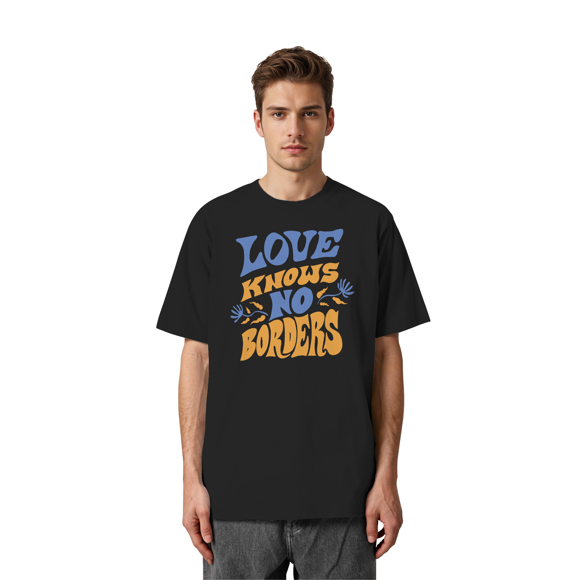 Love Knows No Borders - Heavy Oversized Organic Shirt