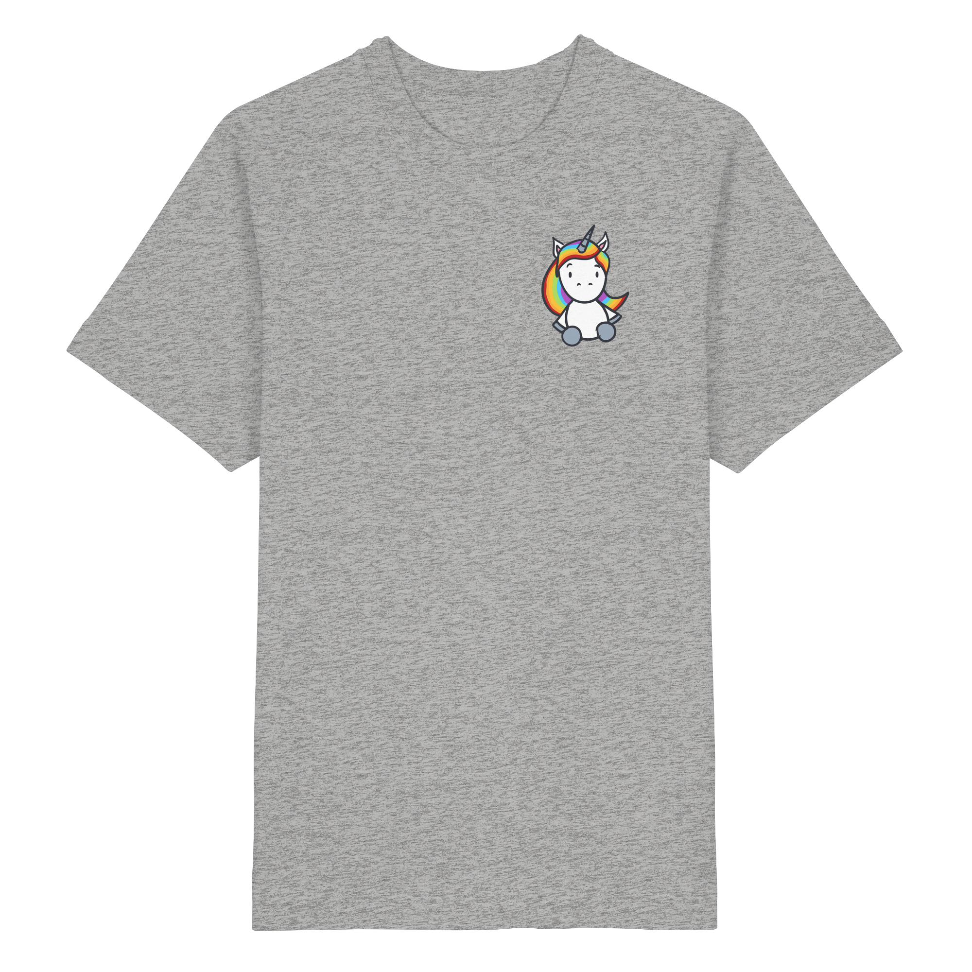 Einhorn mit Regenbogen Haaren - Heavy Oversized Organic Shirt