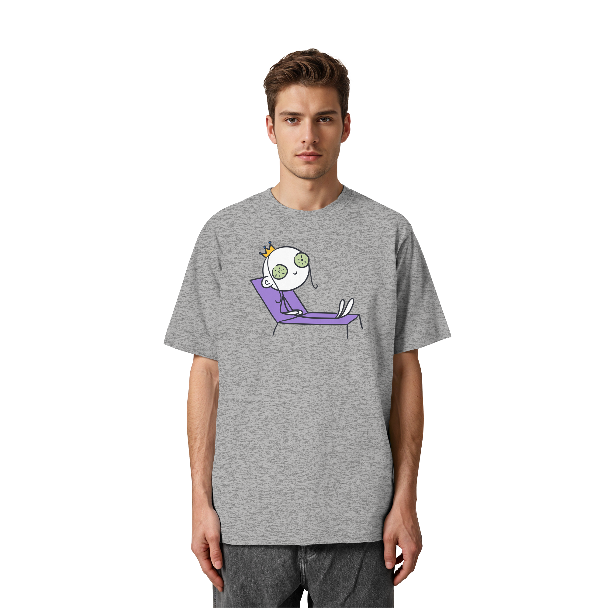 Seelenmännchen "Chill Out Edition" Frontprint - Heavy Oversized Organic Shirt