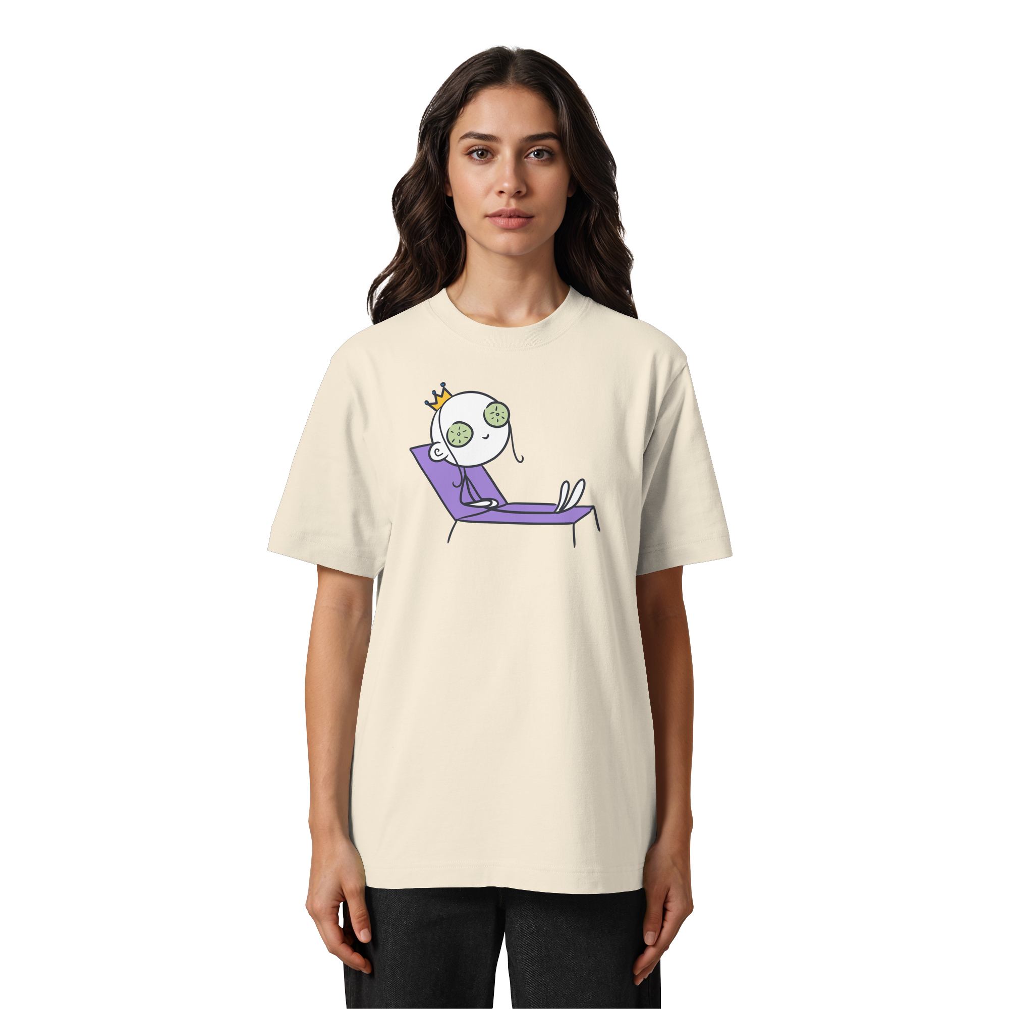 Seelenmännchen "Chill Out Edition" Frontprint - Heavy Oversized Organic Shirt