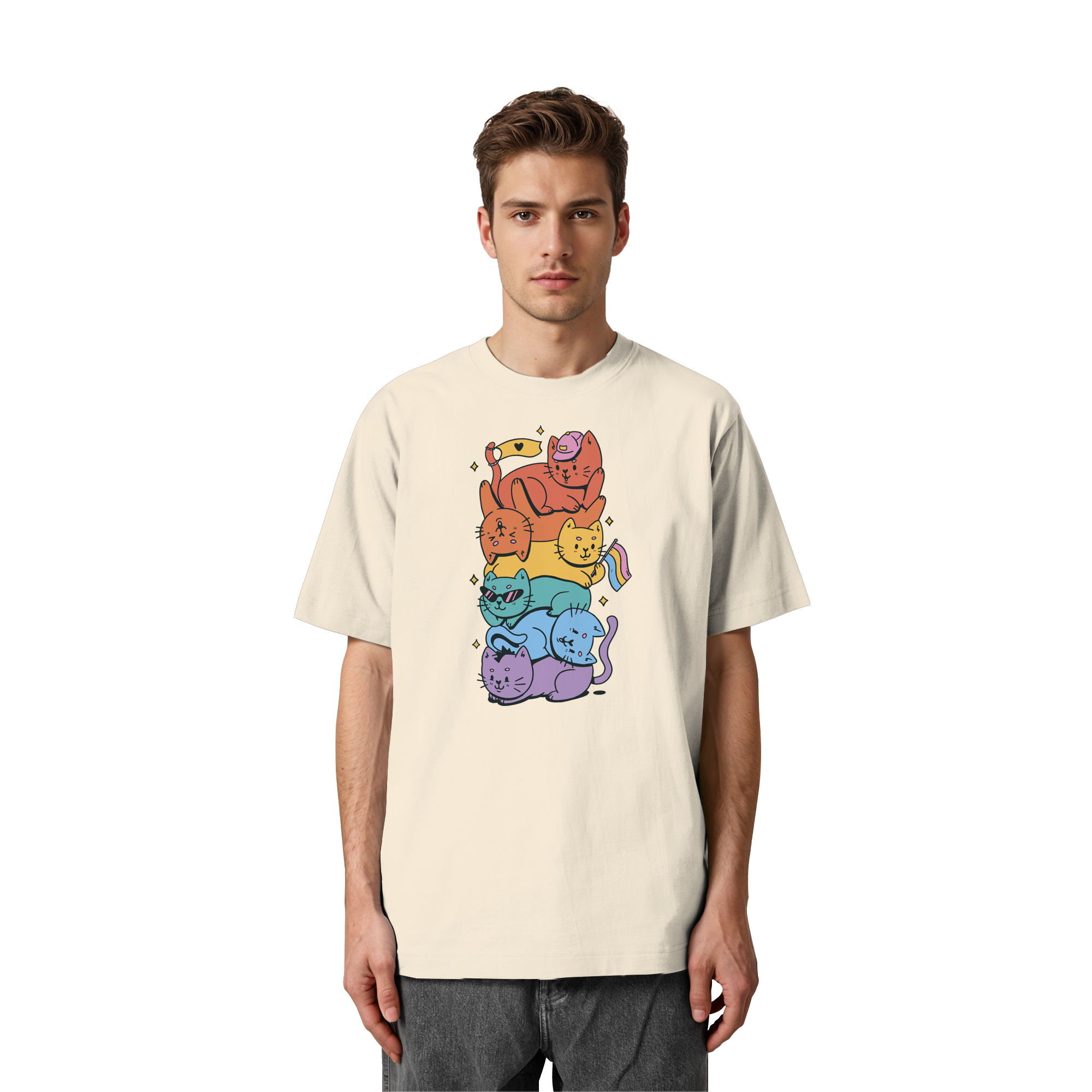 LGBTQ+ Katzen - Heavy Oversized Organic Shirt