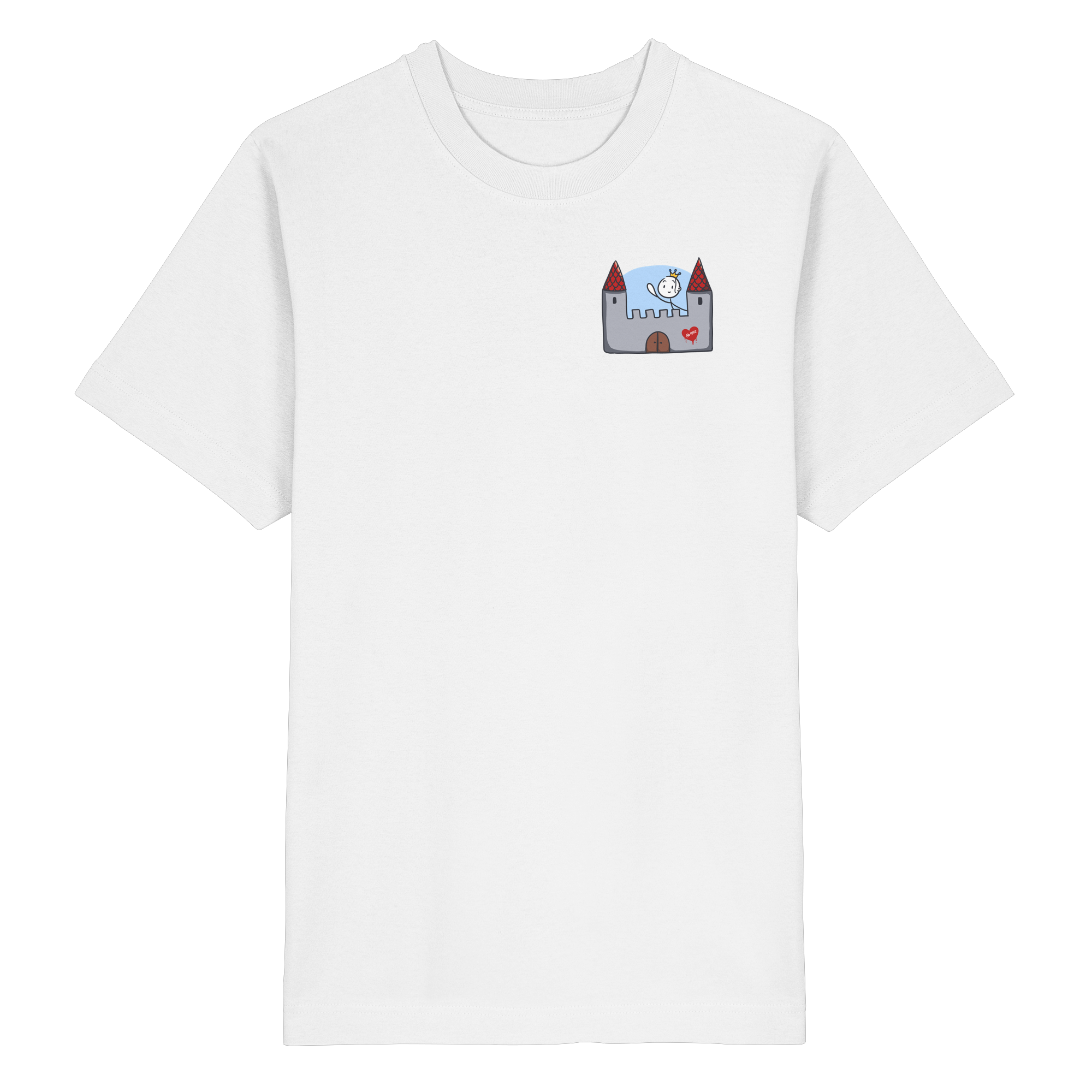 Seelenmännchen "Schloss Edition" Brustprint (hell) - Heavy Oversized Organic Shirt