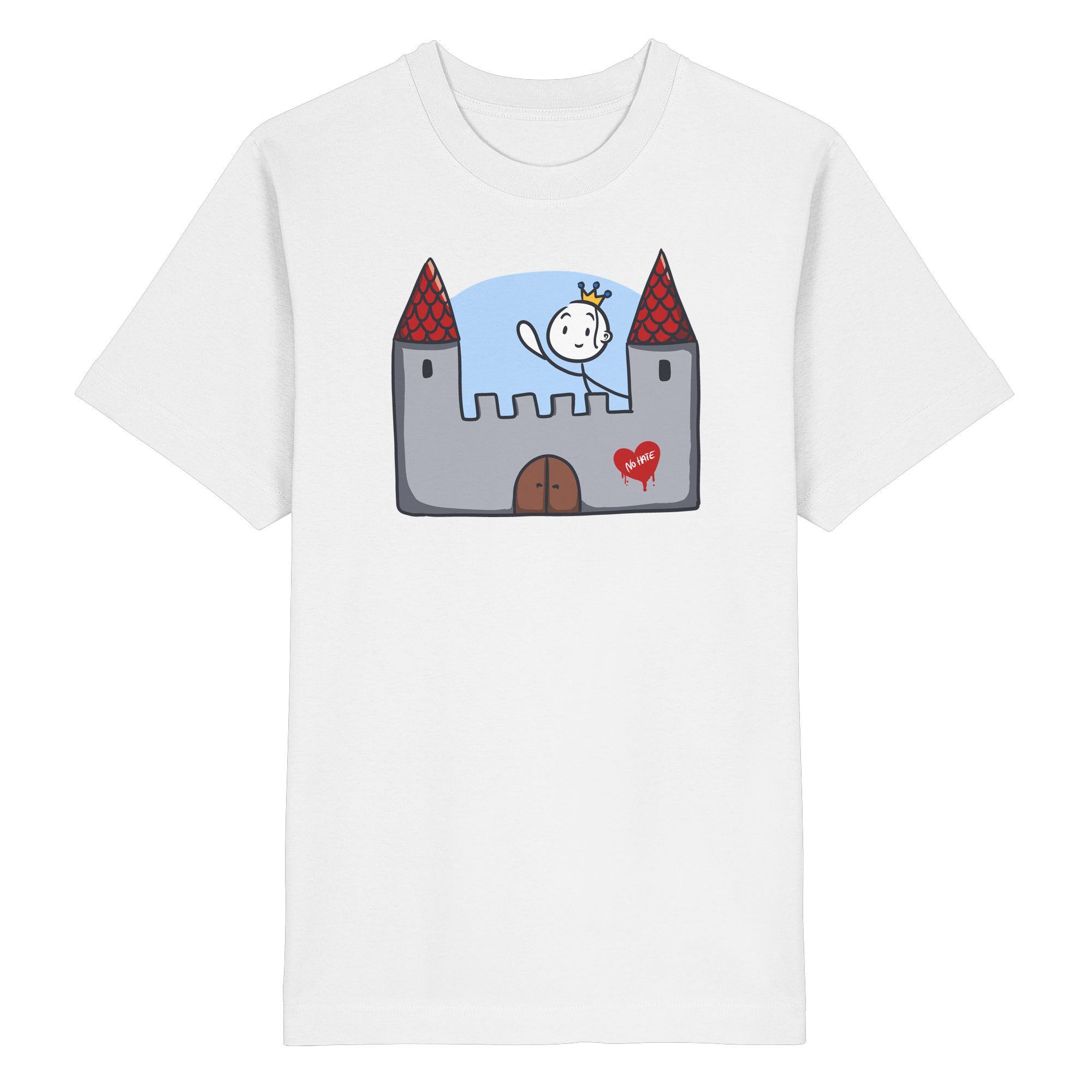 Seelenmännchen "Schloss Edition" Frontprint (hell) - Heavy Oversized Organic Shirt