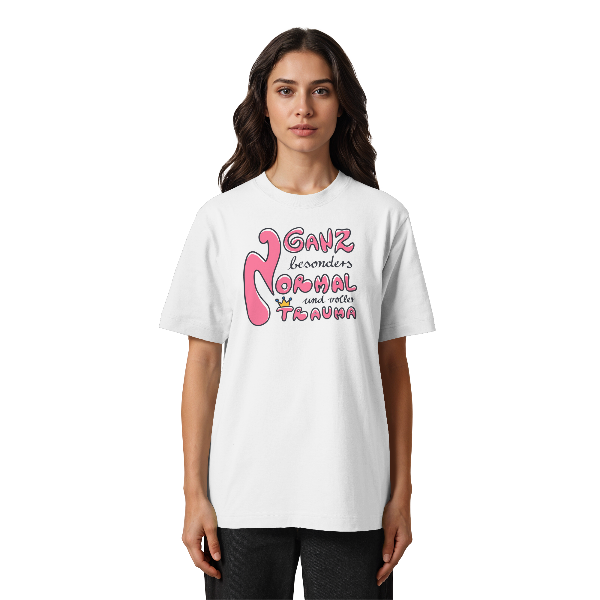 Ganz besonders Normal und voller Trauma "Pinke Edition" - Heavy Oversized Organic Shirt
