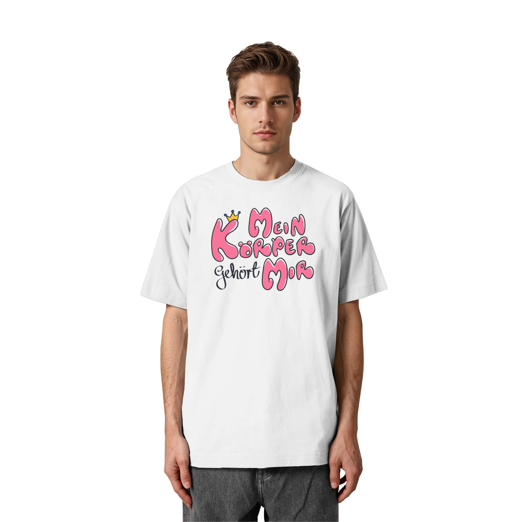 Mein Körper gehört mir "Pinke Edition" - Heavy Oversized Organic Shirt