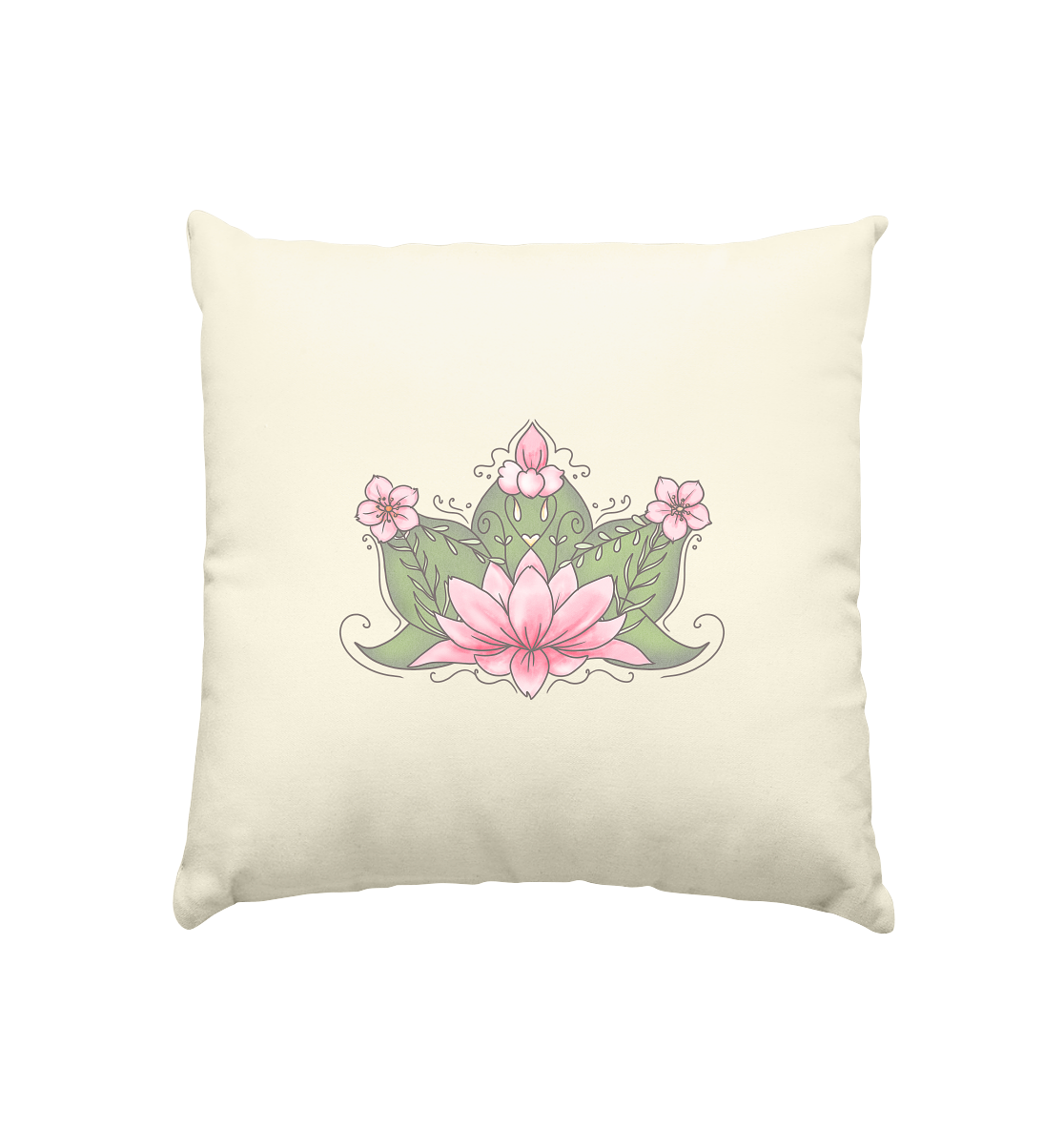 Floralcrown - Kissen natur 40x40cm