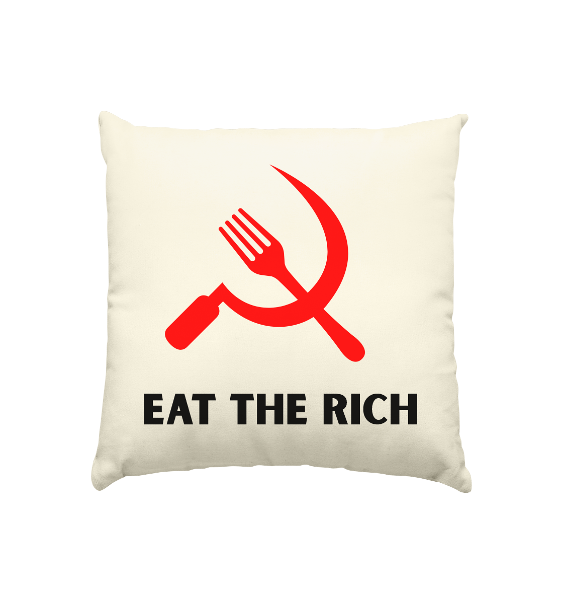 Eat the Rich "Gabel & Sichel Edition" - Kissen natur 40x40cm