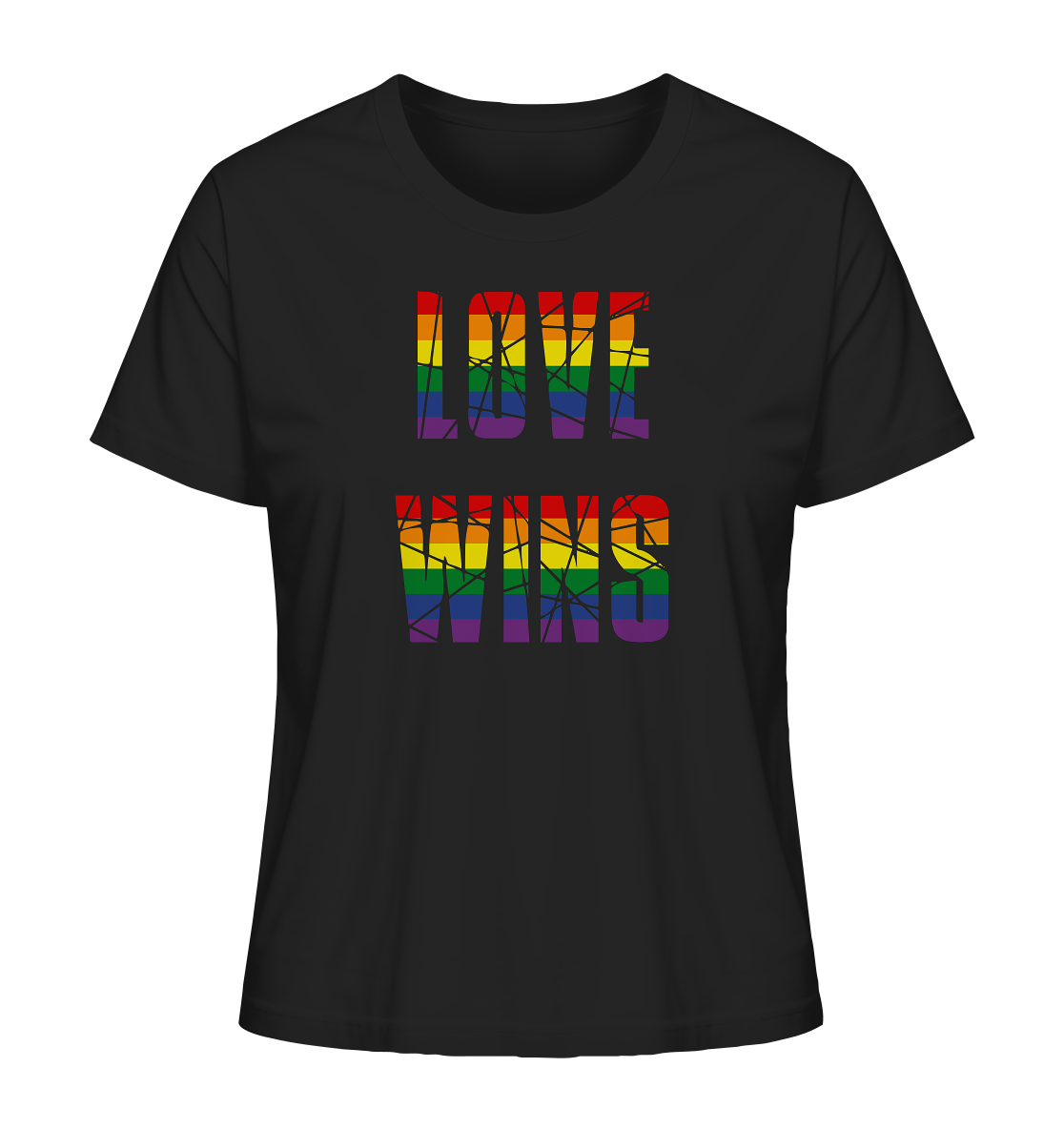 LOVE WINS in Regenbogen-Farben - Ladies Organic Shirt