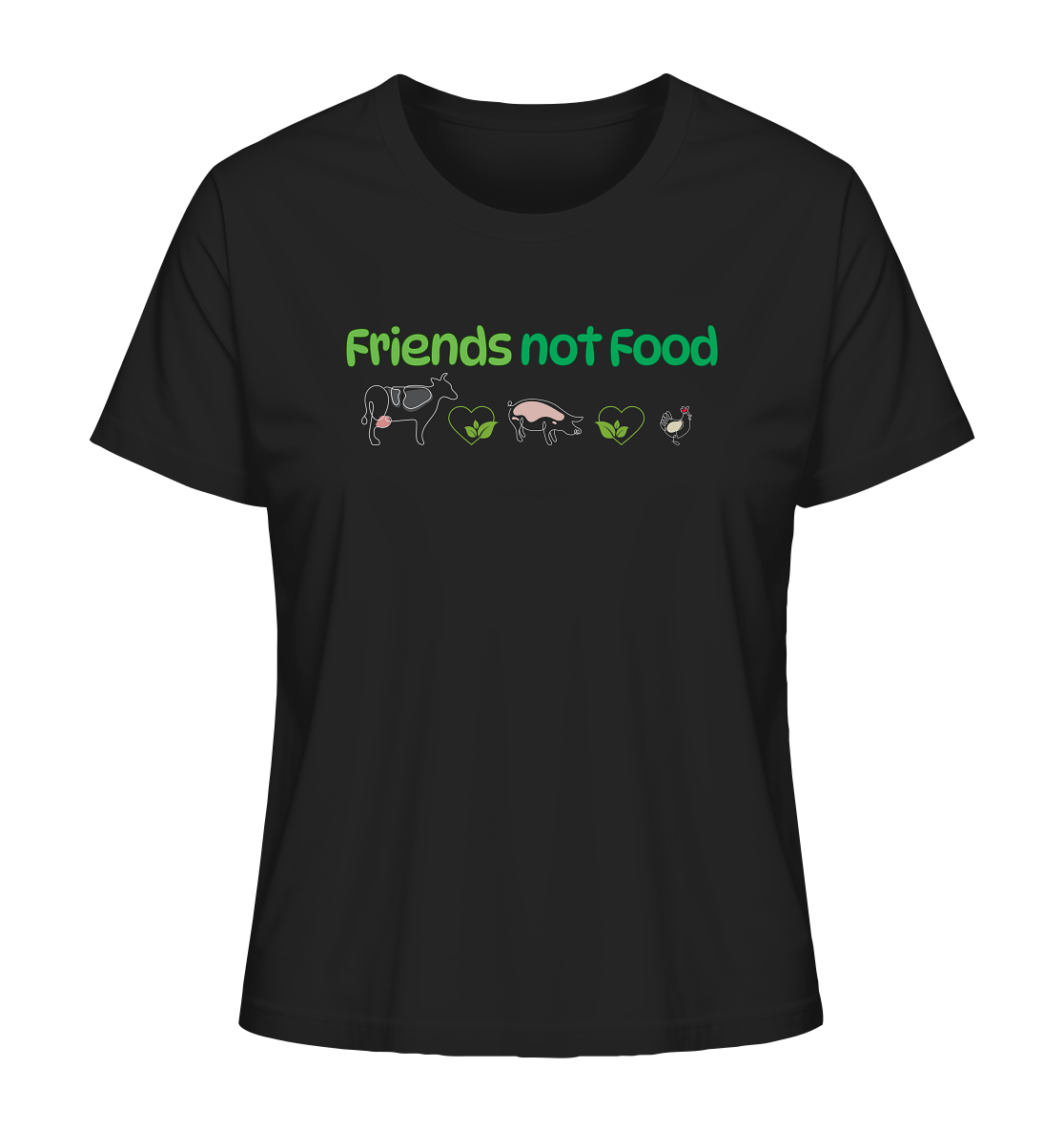 Friends Not Food - Ladies Organic Shirt