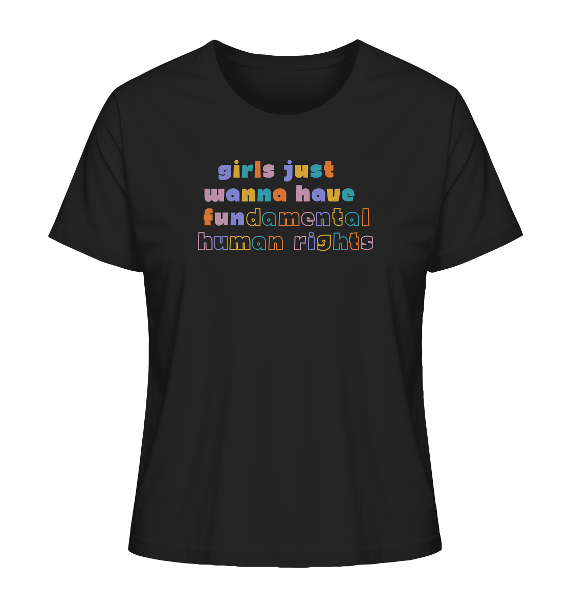 Girls just wanna have fundamental Human Rights - Ladies Organic Shirt