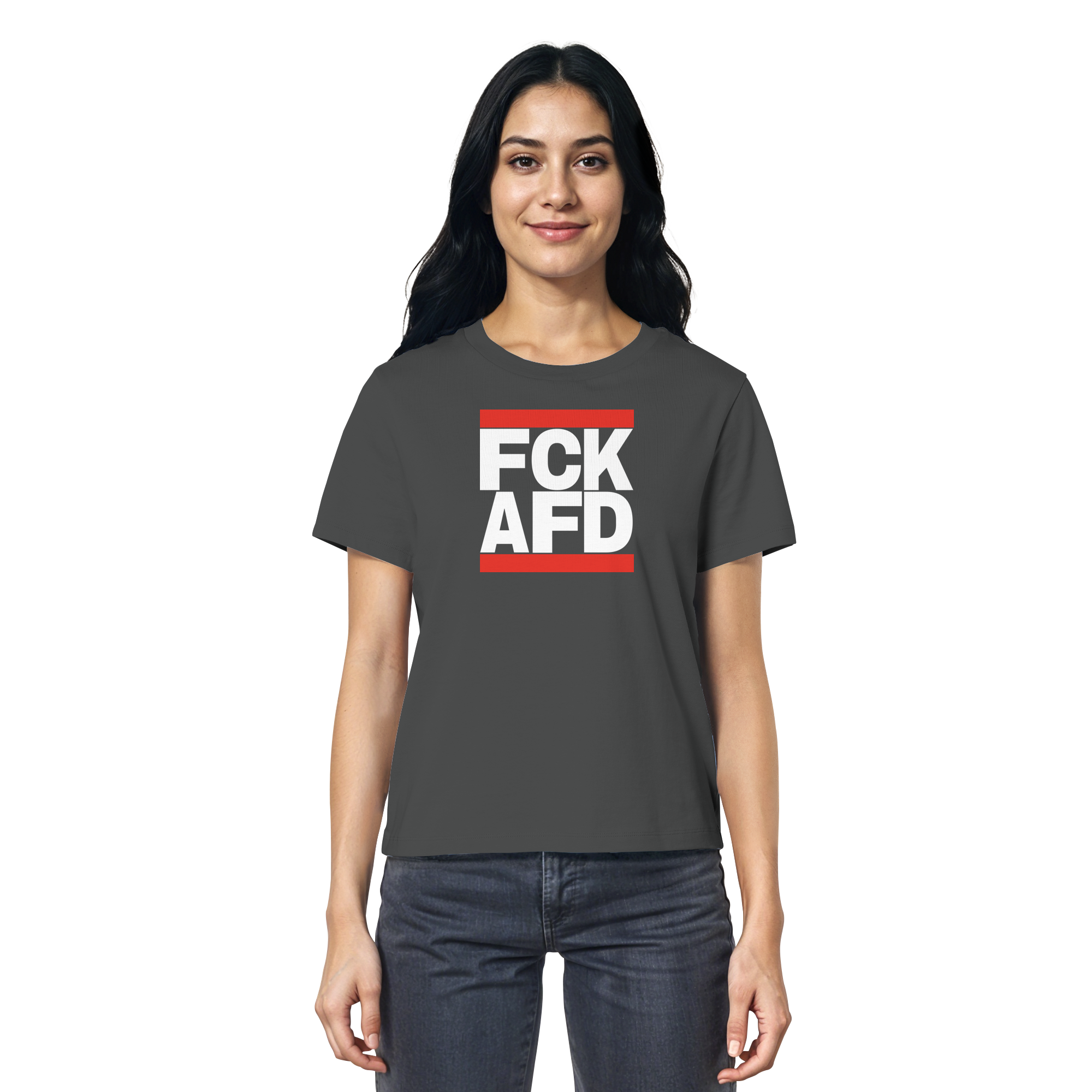 FCK AFD (weiße Schrift) - Ladies Organic Shirt