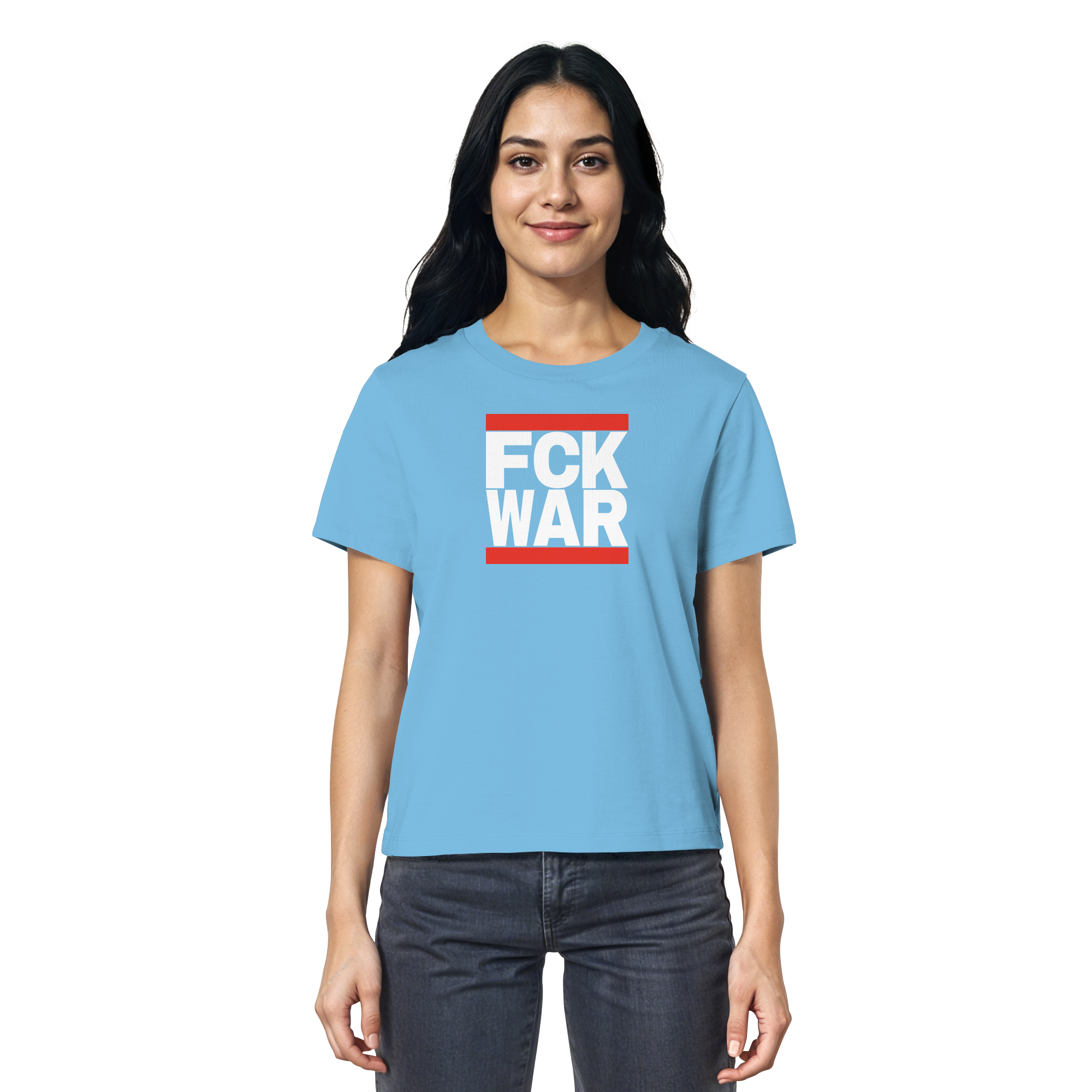 FCK WAR (weiße Schrift) - Ladies Organic Shirt