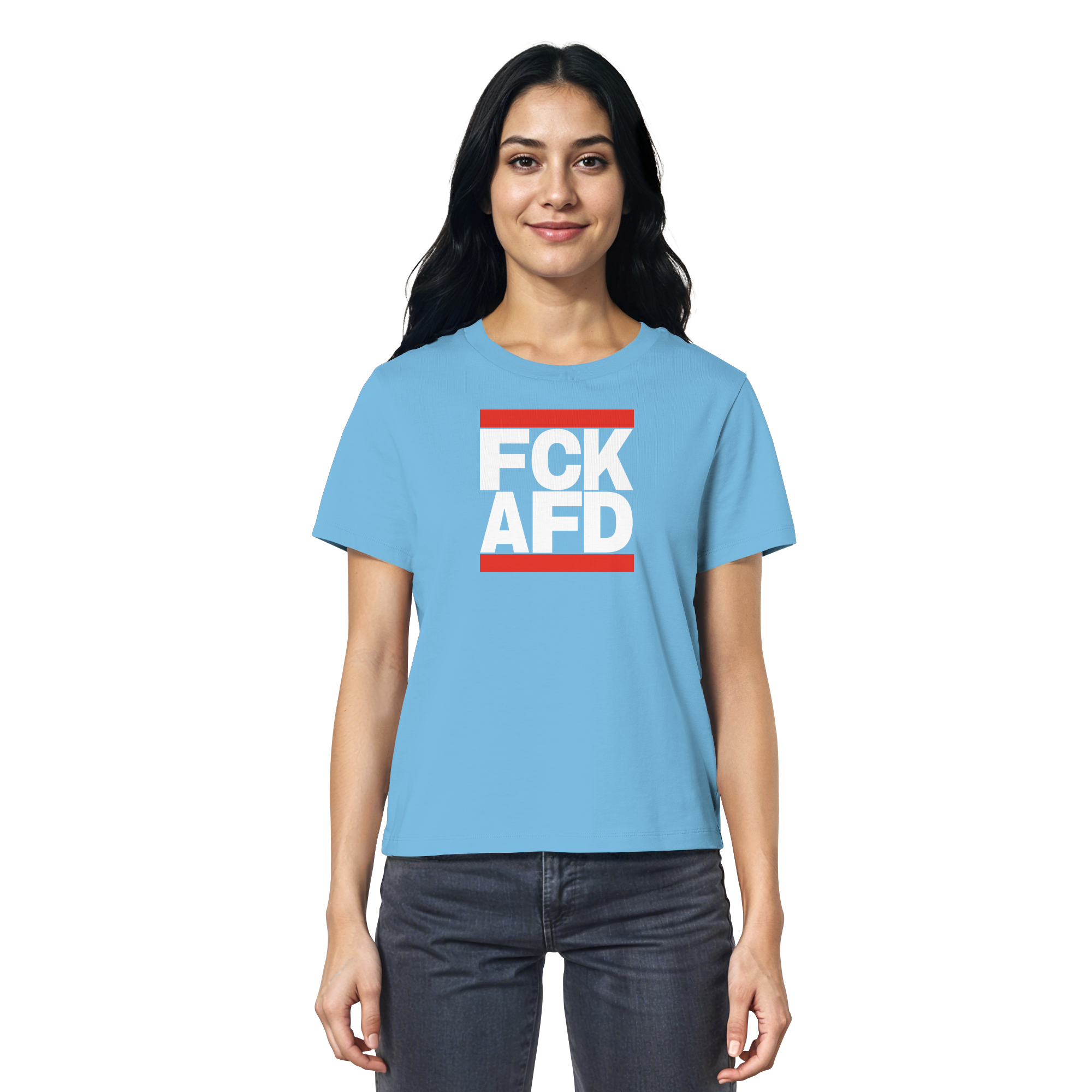 FCK AFD (weiße Schrift) - Ladies Organic Shirt
