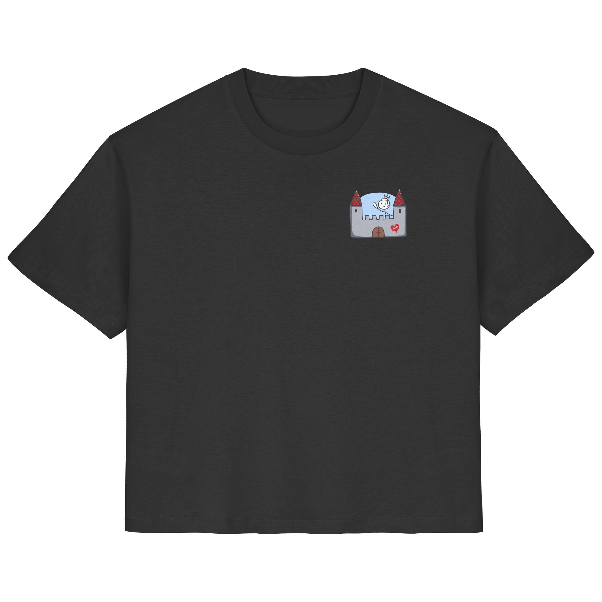 Hier und jetzt bin ich in Sicherheit "Bunte Edition" Backprint - Ladies Organic Shirt