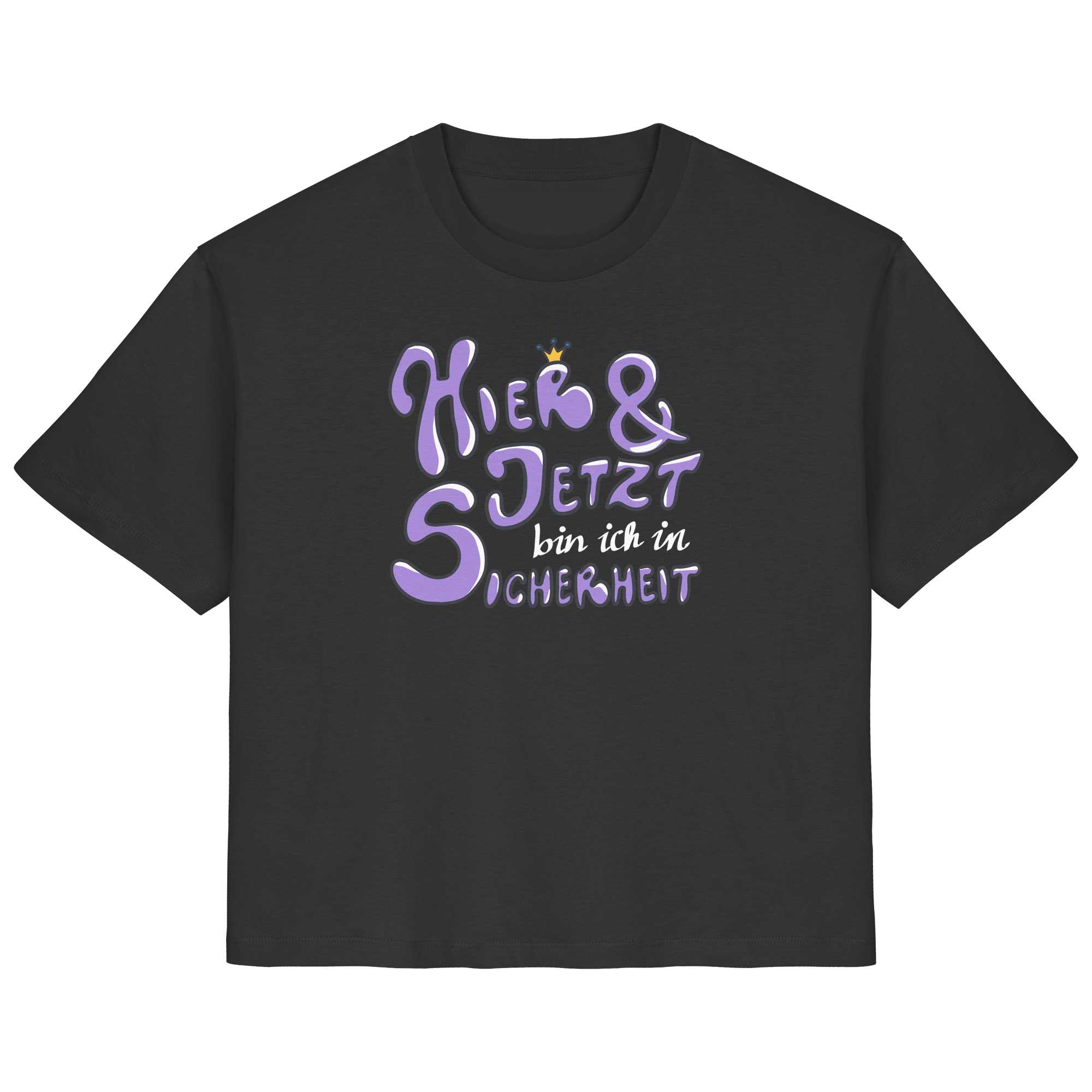 Hier und jetzt bin ich in Sicherheit "Lila Edition" - Ladies Organic Shirt