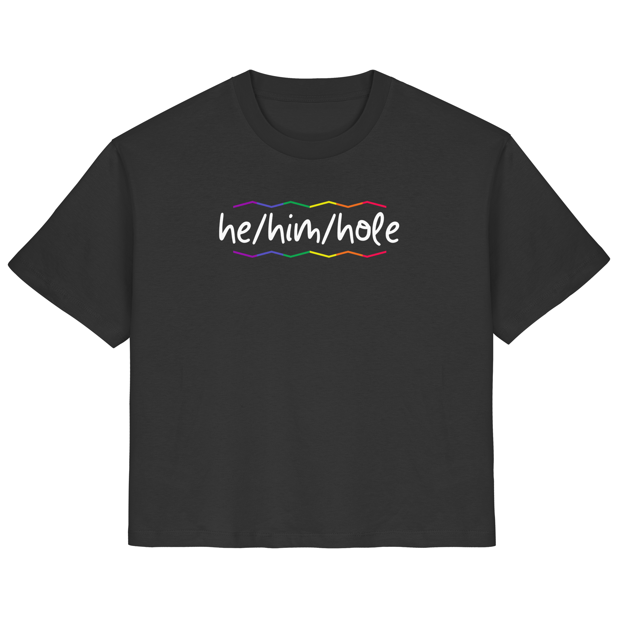 he/him/hole "Pride Waves Edition" - Ladies Organic Shirt