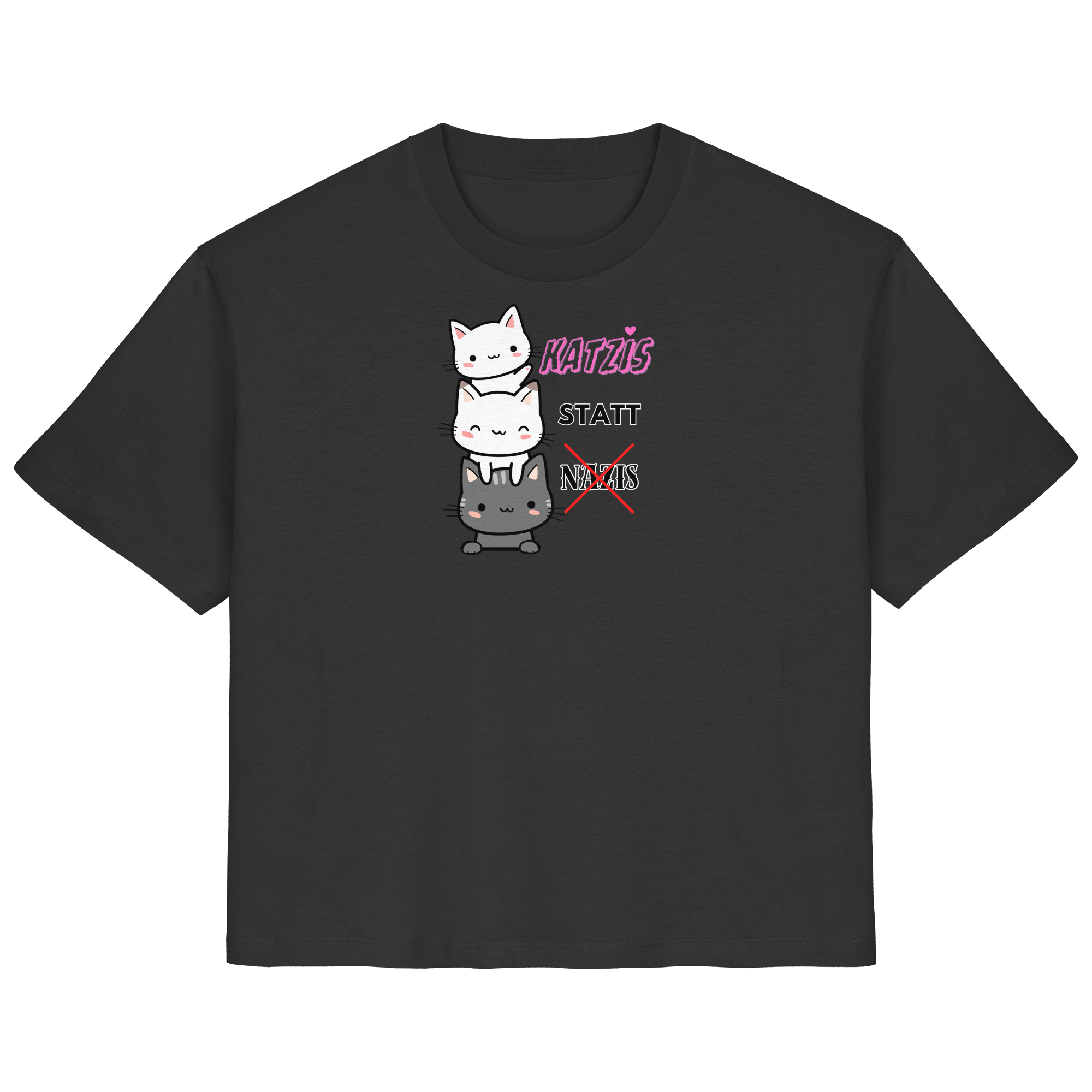 Katzis statt Nazis - Ladies Organic Shirt