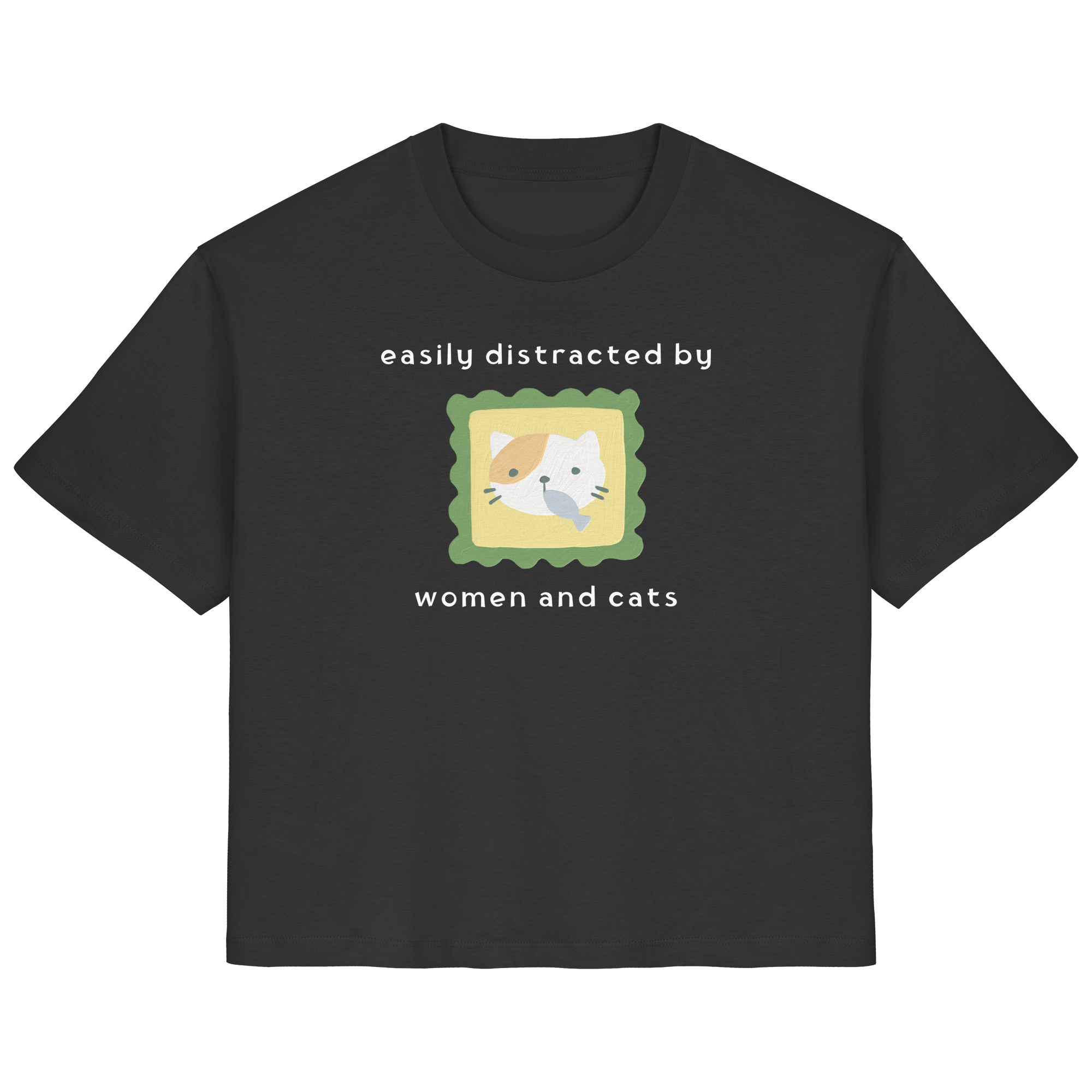 Easily Distracted by Women and Cats - Ladies Organic Shirt