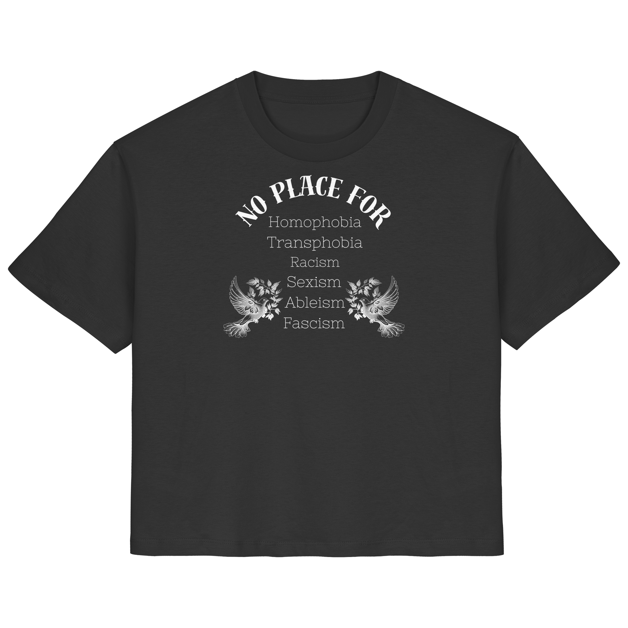 No Place For (weiße Schrift) - Ladies Organic Shirt