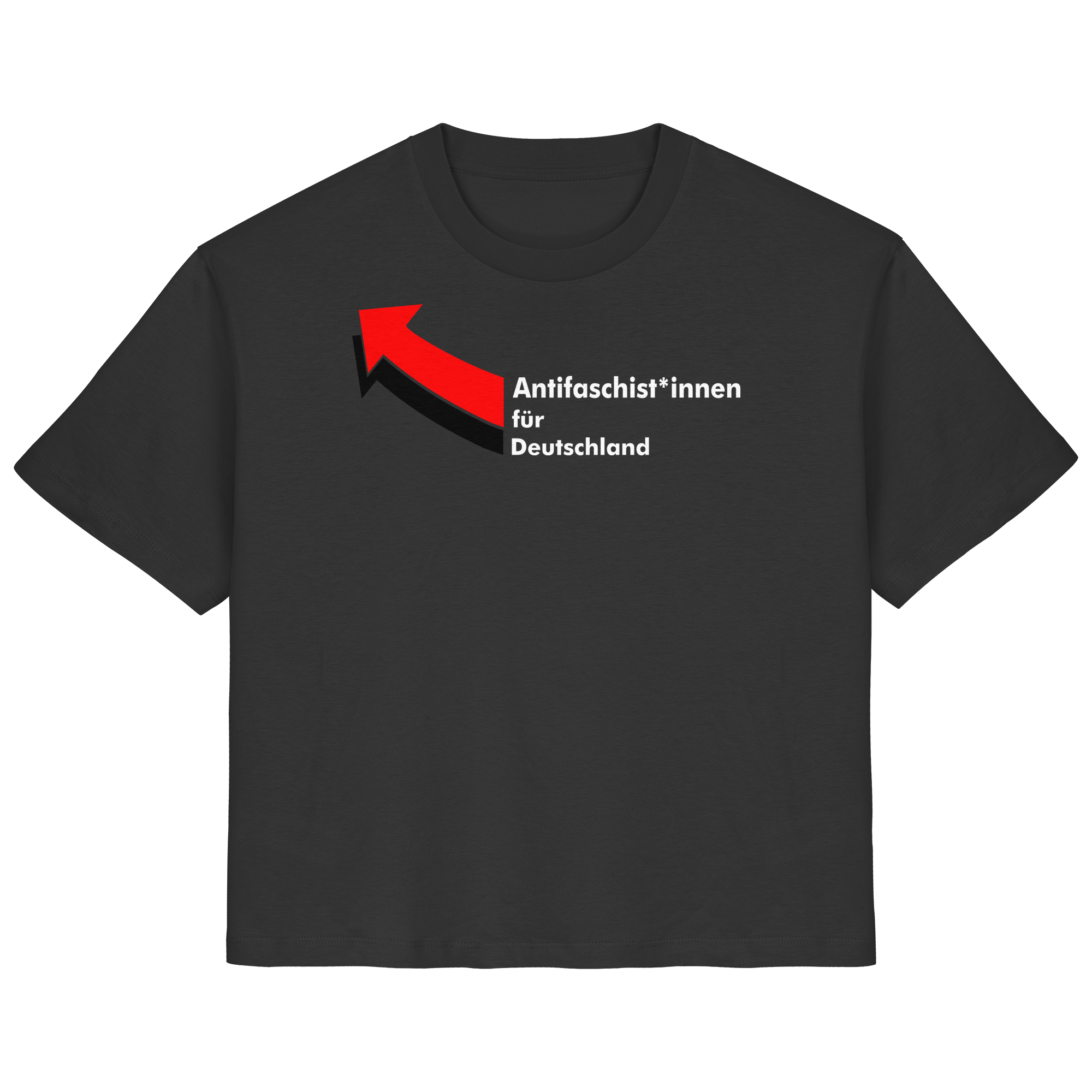 Antifaschist*innen für Deutschland (weiße Schrift) - Ladies Organic Shirt
