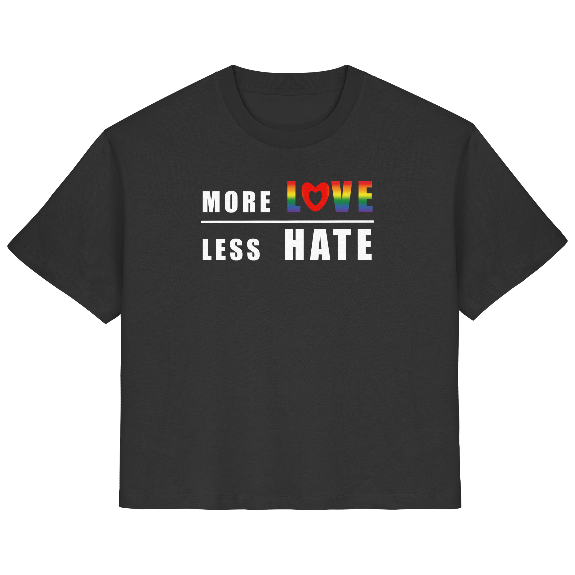 More Love Less Hate "Rainbow Edition" - Ladies Organic Shirt
