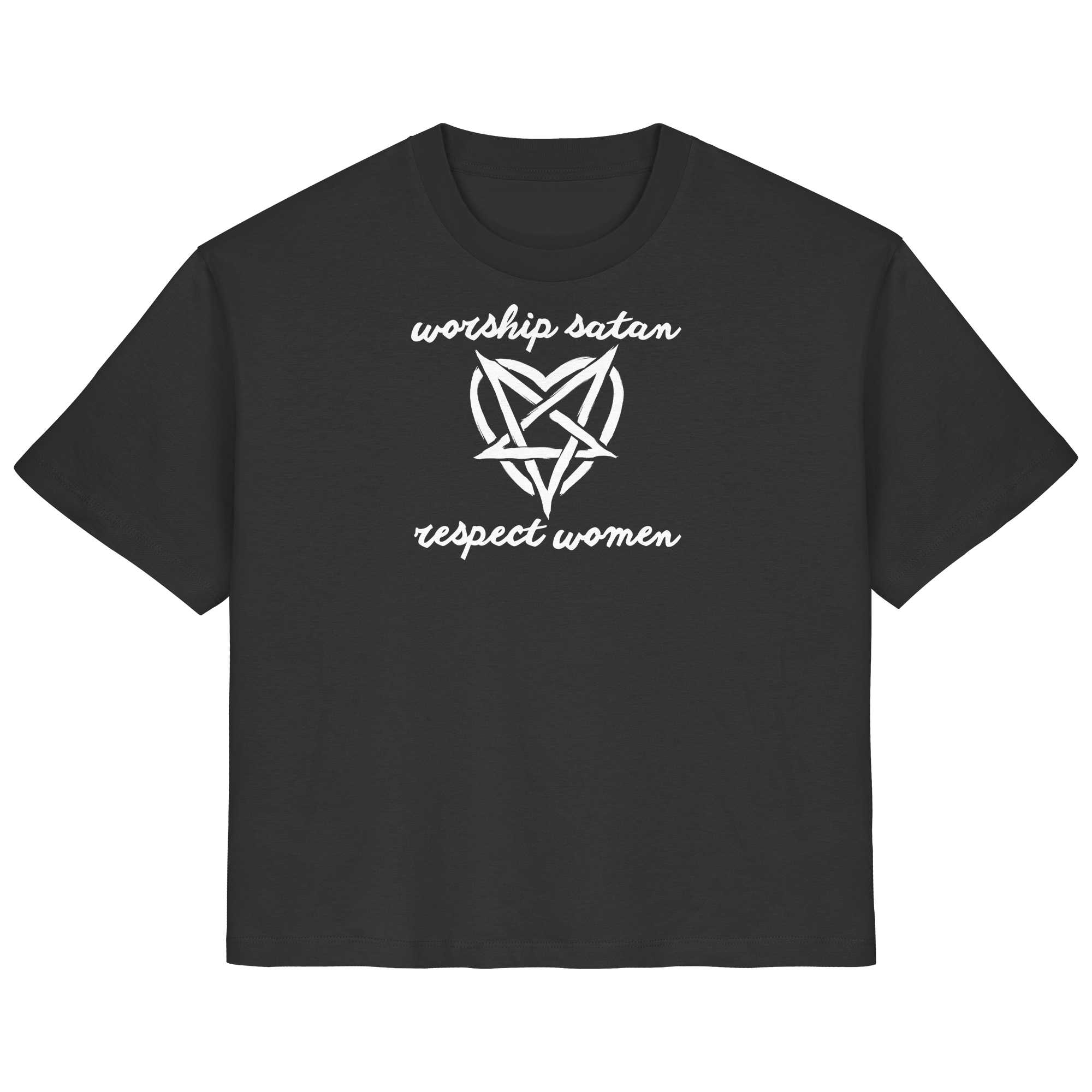 Worship Satan Respect Women - Ladies Organic Shirt
