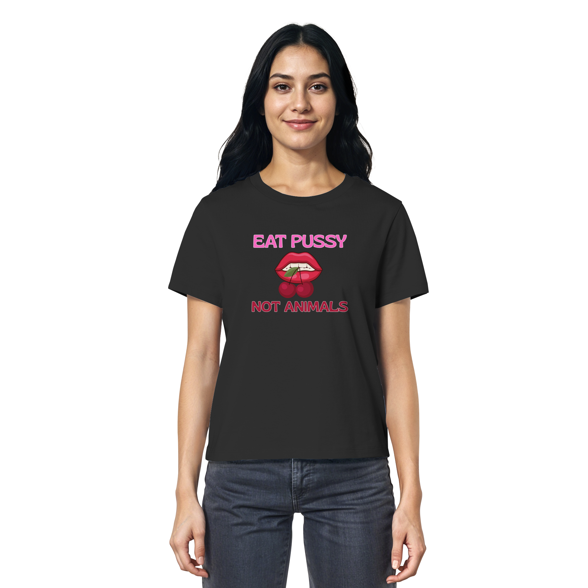 Eat Pussy Not Animals "Cherry Bite Edition" - Ladies Organic Shirt