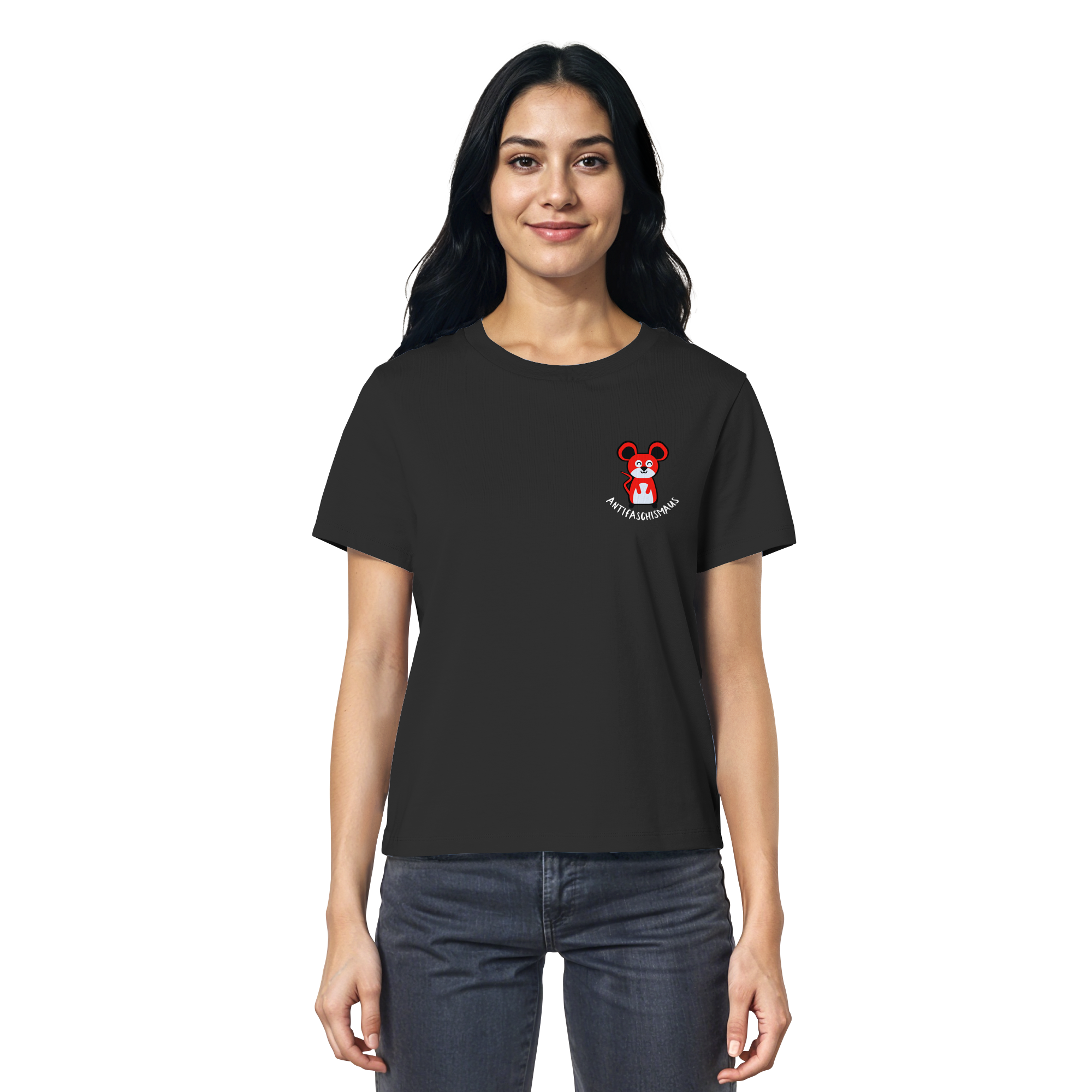 Antifaschismaus - Ladies Organic Shirt