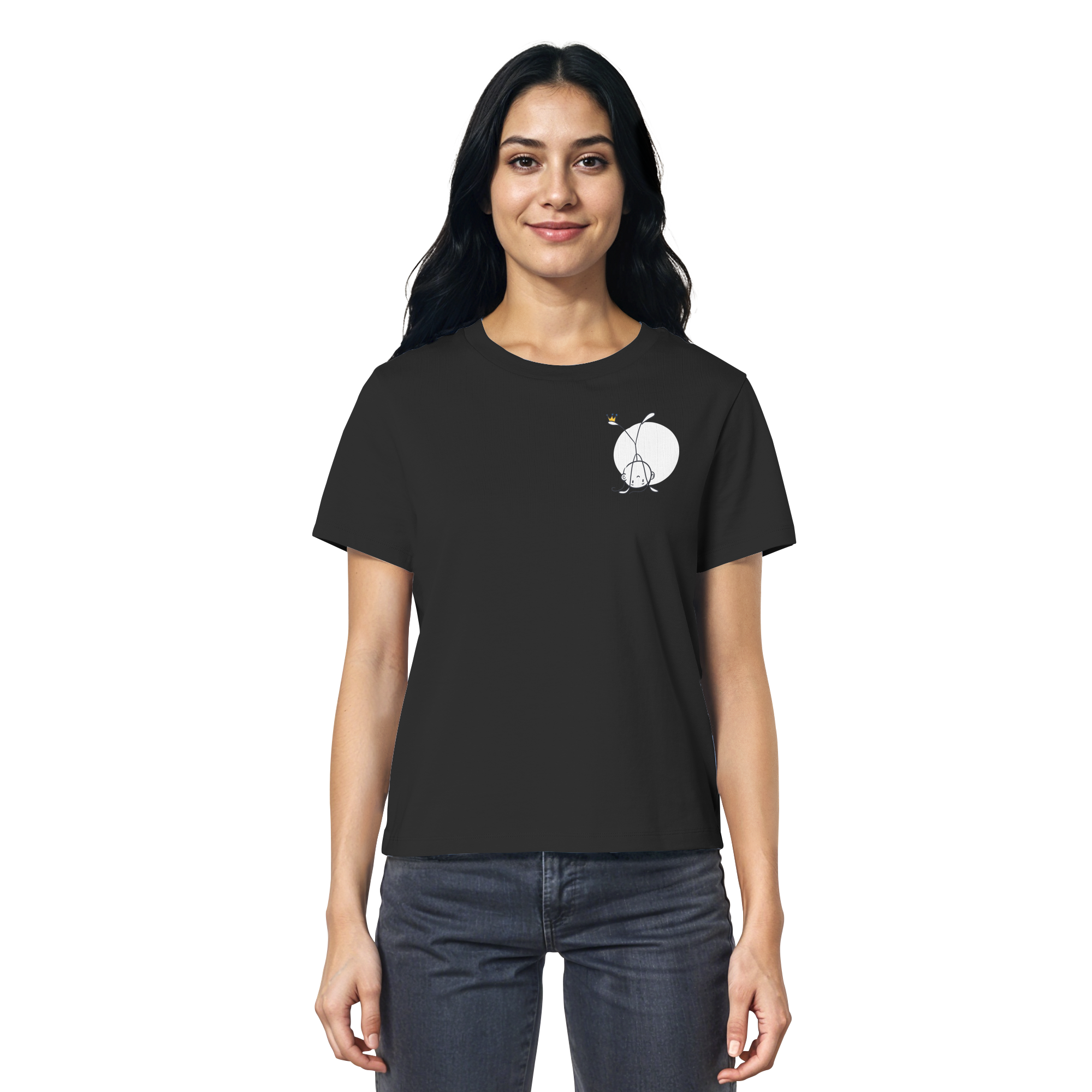 Seelenmännchen "Handstand Edition" Brustprint (dunkel) - Ladies Organic Shirt