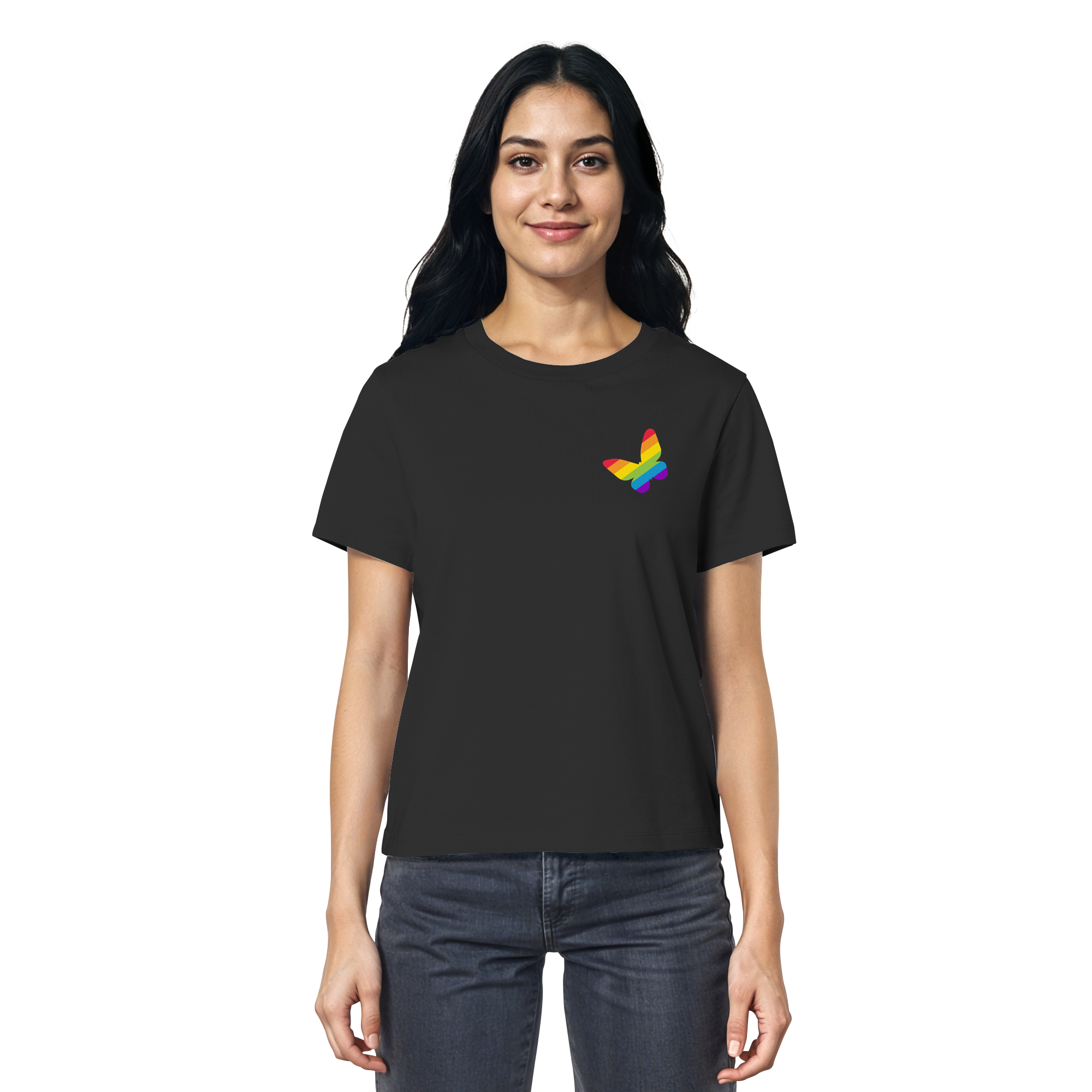 Regenbogen Schmetterling - Ladies Organic Shirt