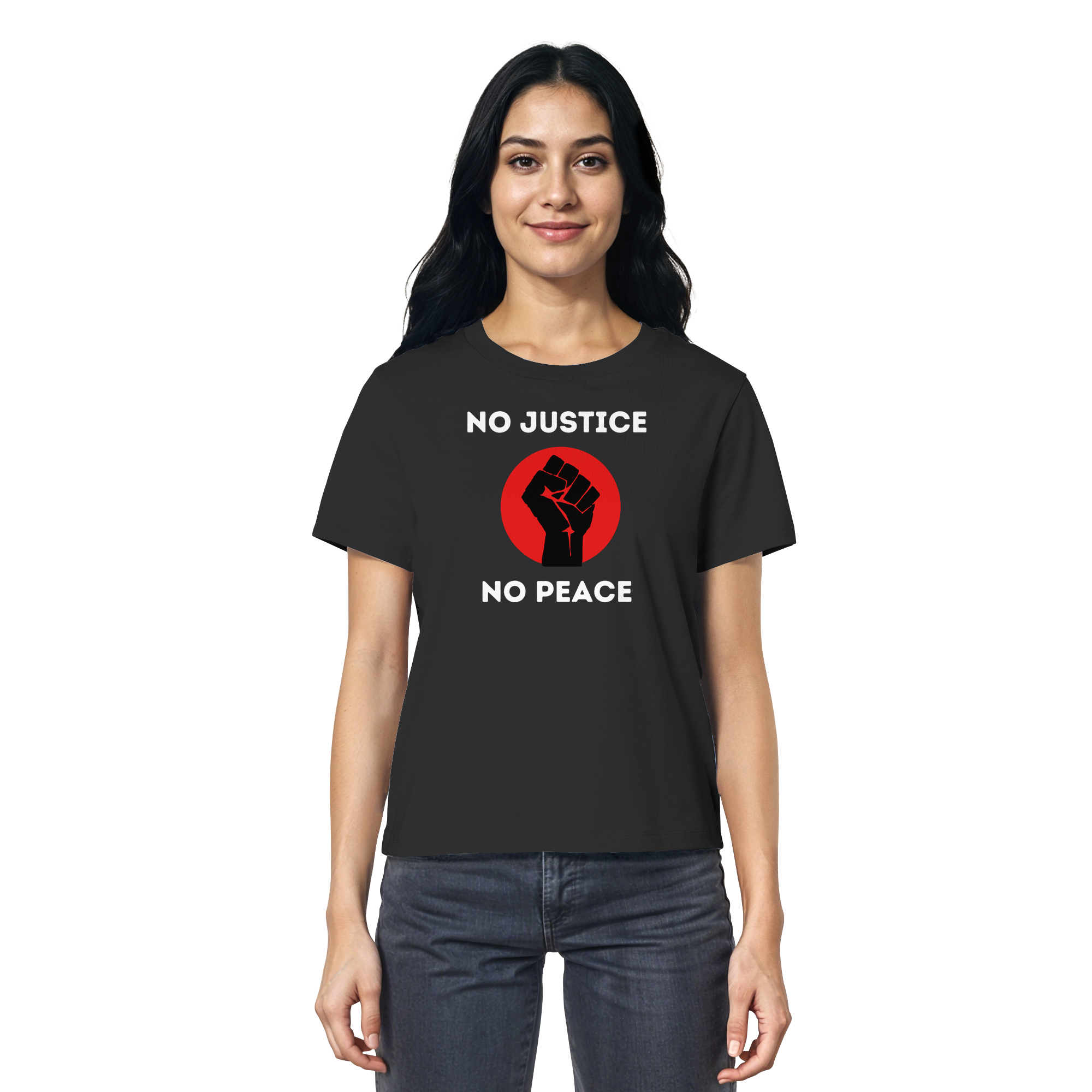 No Justice No Peace "Raised Fist Edition" - Ladies Organic Shirt