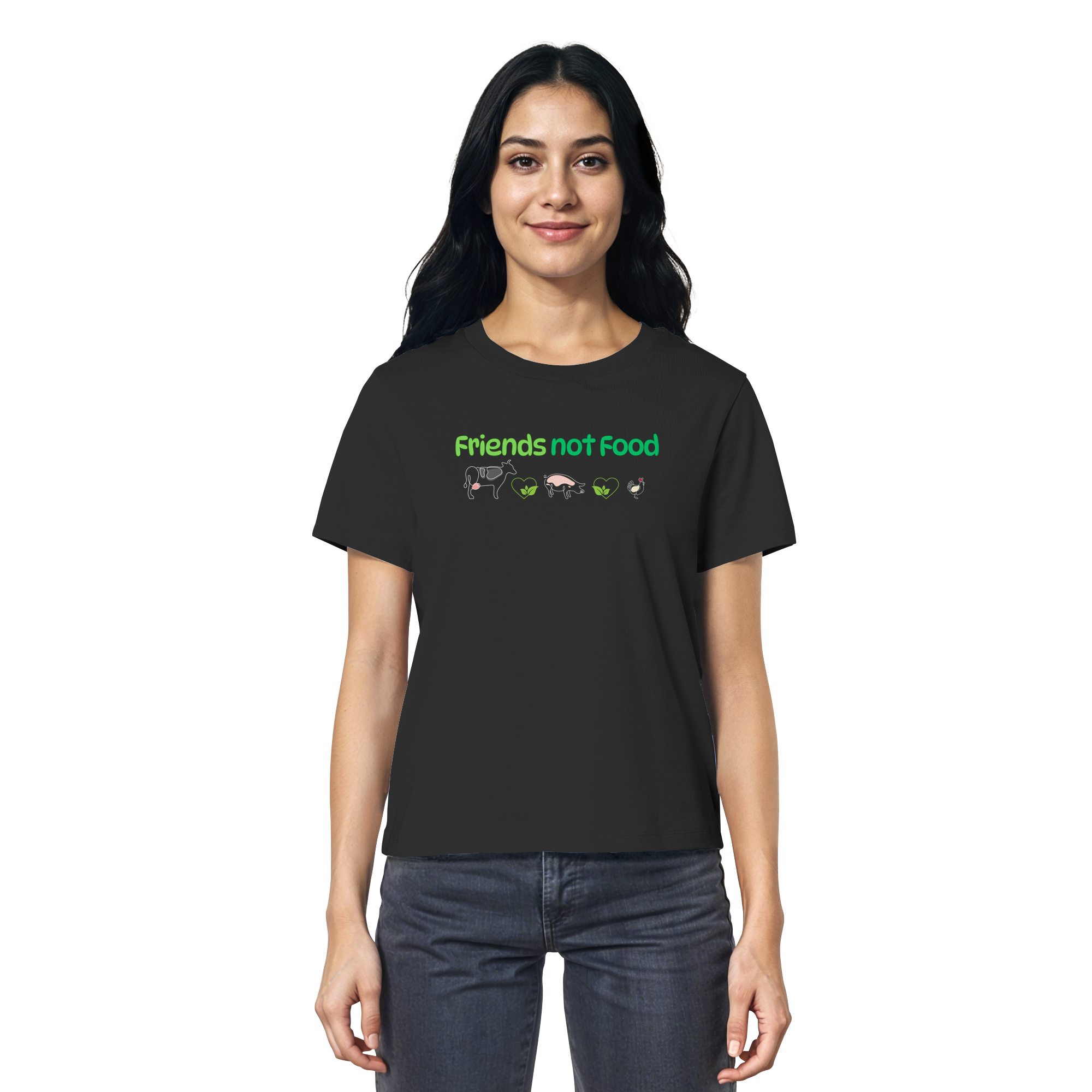 Friends Not Food - Ladies Organic Shirt
