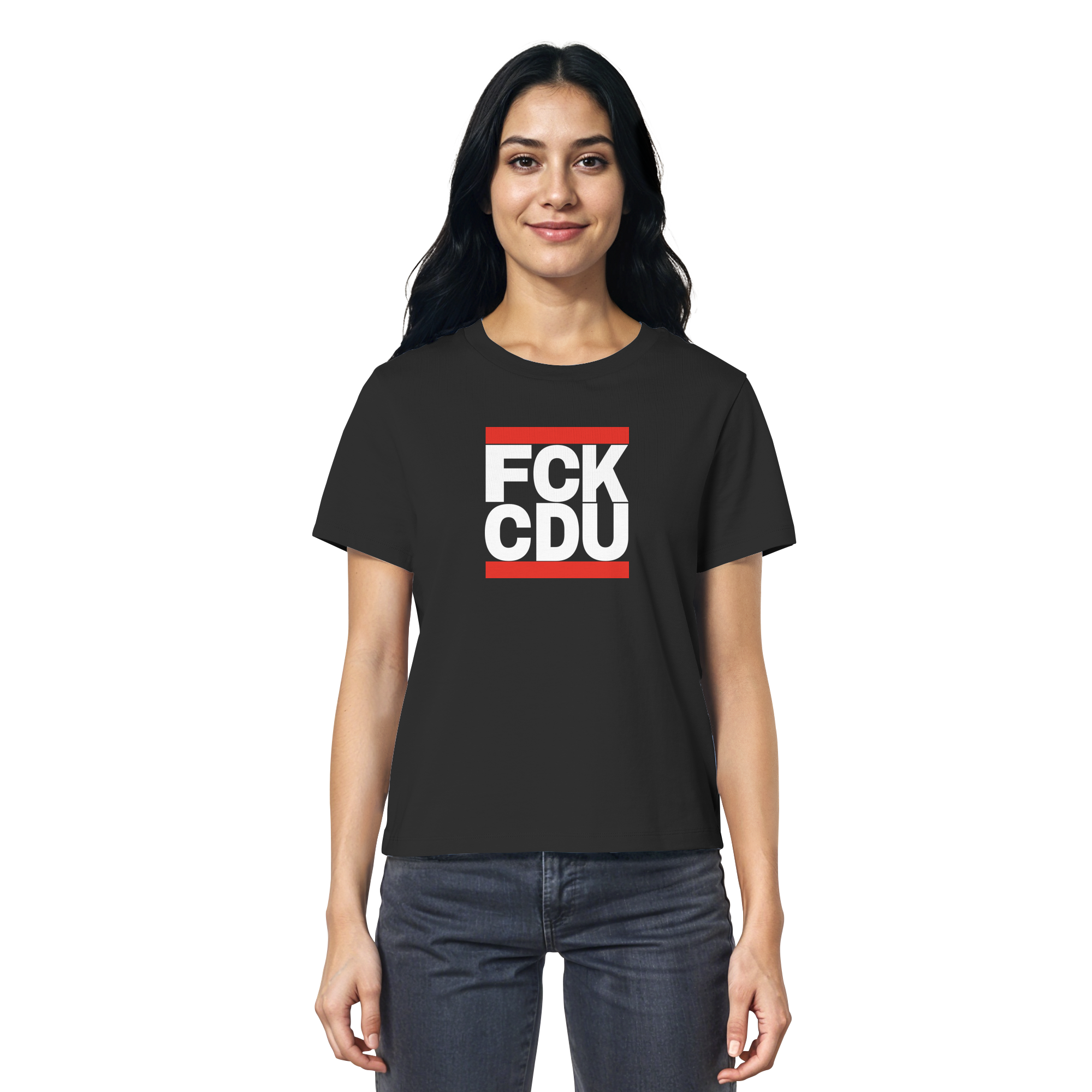 FCK CDU (weiße Schrift) - Ladies Organic Shirt