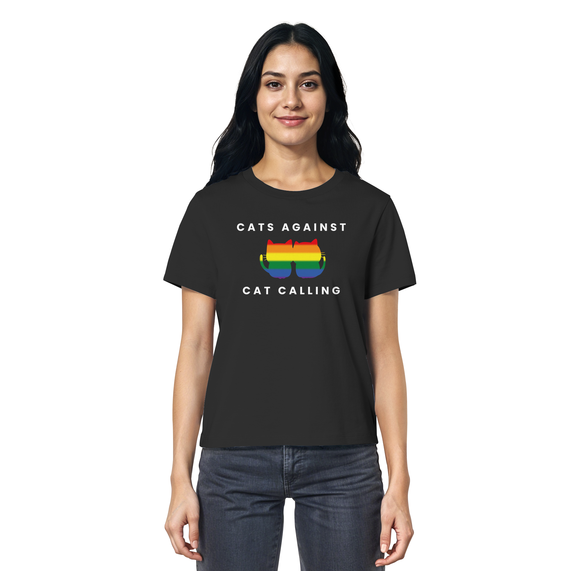 Cats Against Catcalling "Rainbow Edition" - Ladies Organic Shirt