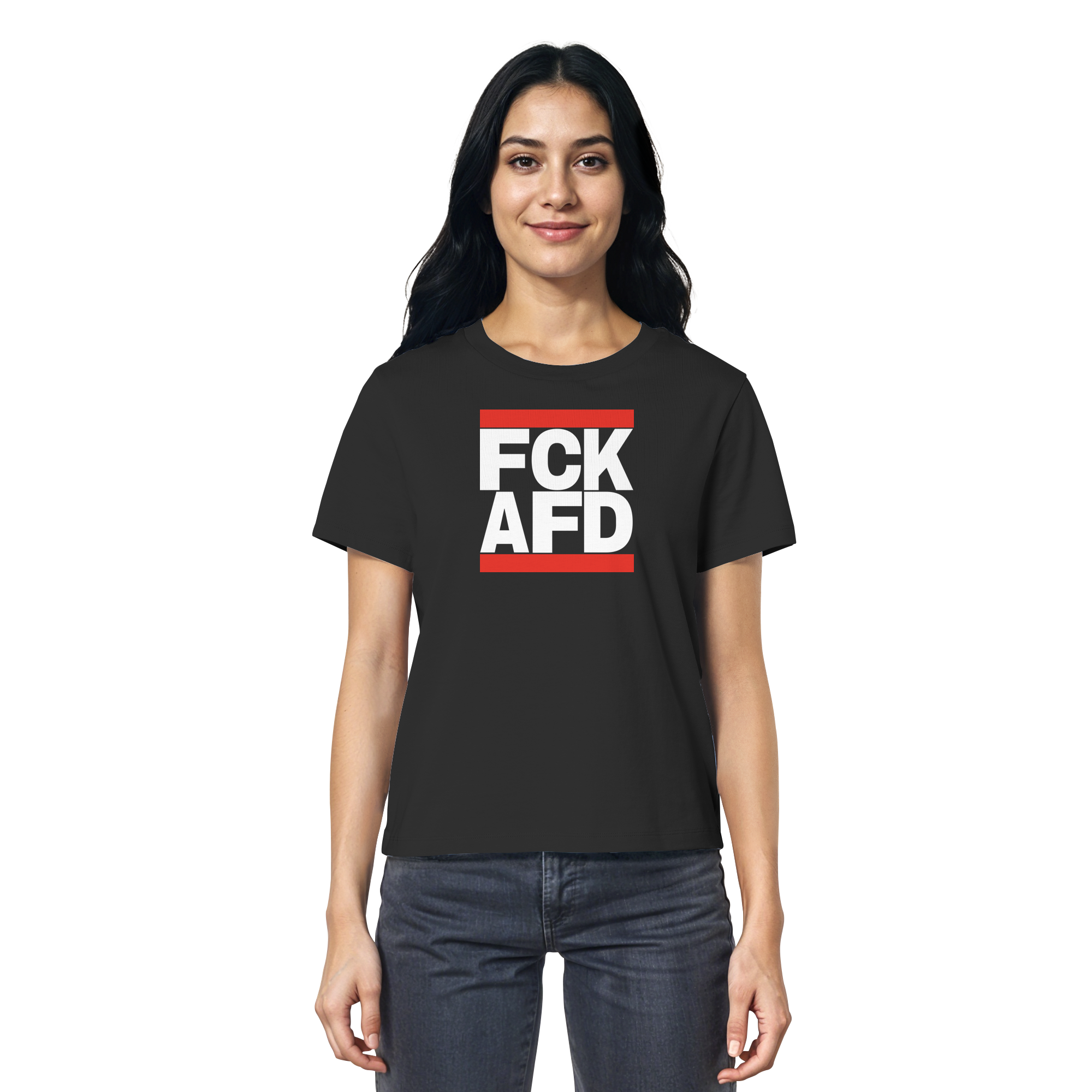 FCK AFD (weiße Schrift) - Ladies Organic Shirt