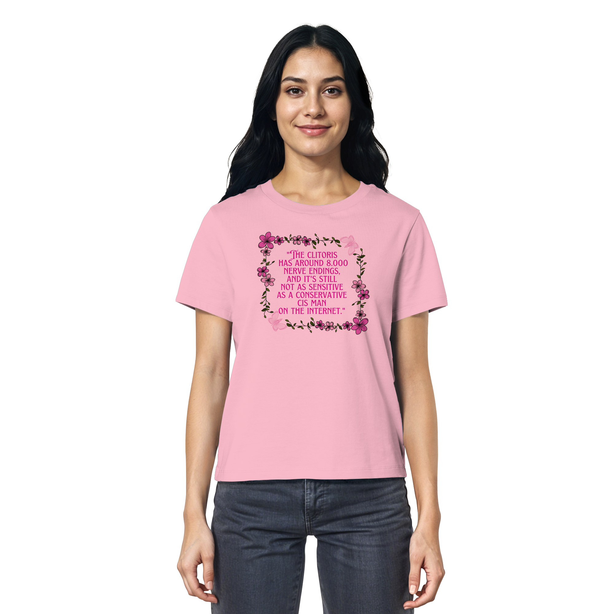 The Clitoris has around 8.000 Nerve Endings - Ladies Organic Shirt