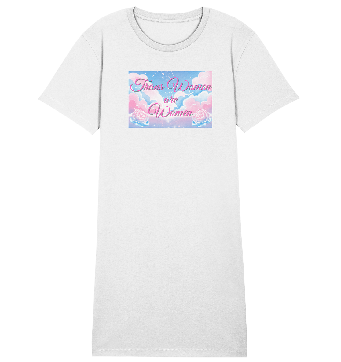 Trans Women are Women "Rosenhimmel Edition" - Ladies Organic Shirt Dress