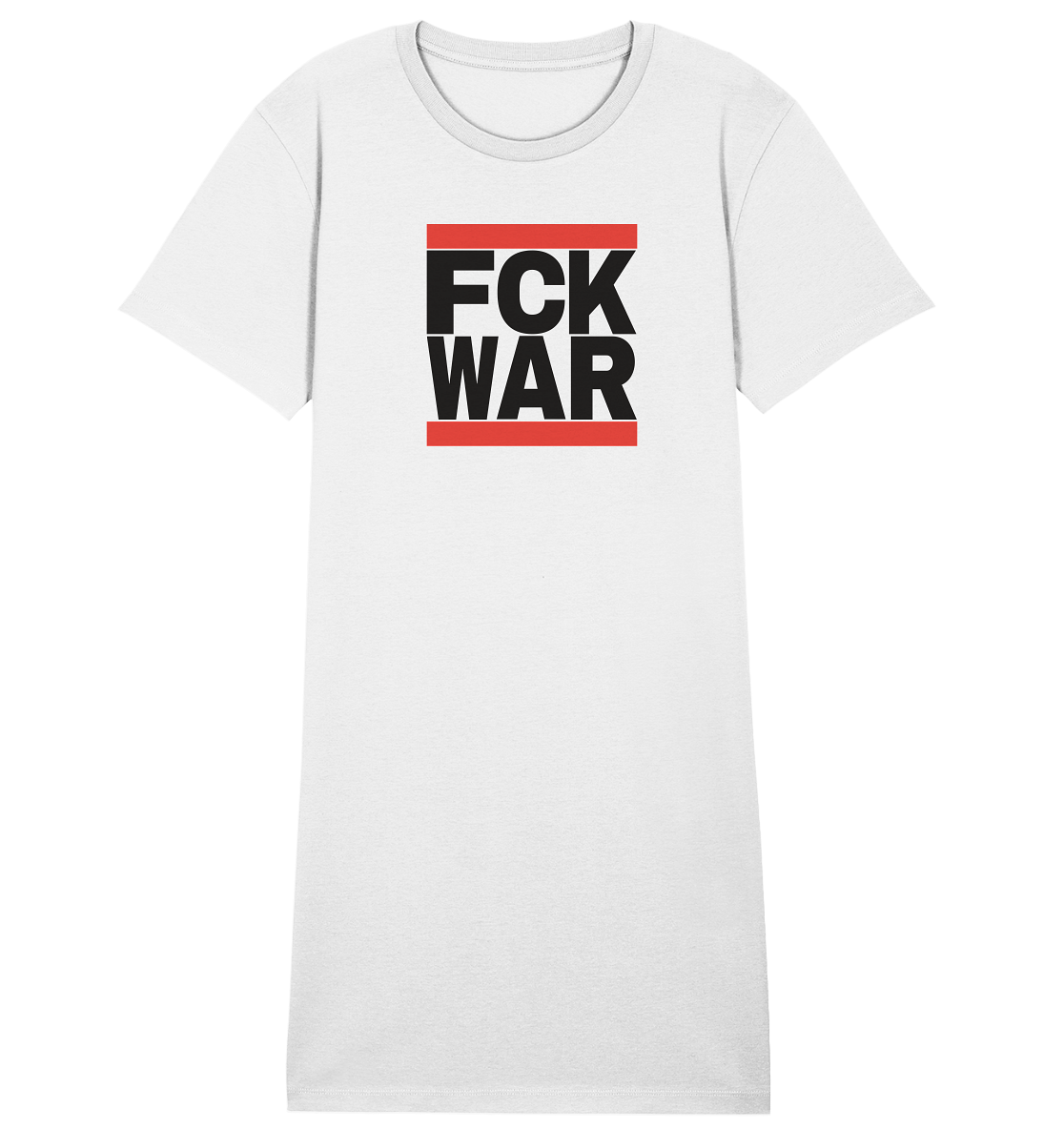 FCK WAR (schwarze Schrift) - Ladies Organic Shirt Dress