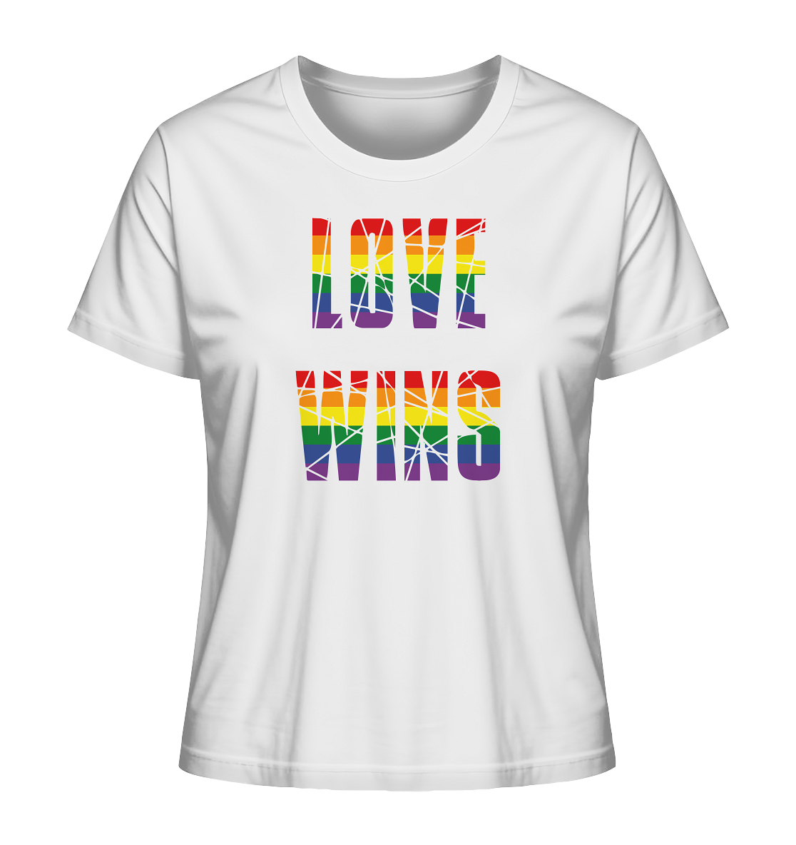 LOVE WINS in Regenbogen-Farben - Ladies Organic Shirt